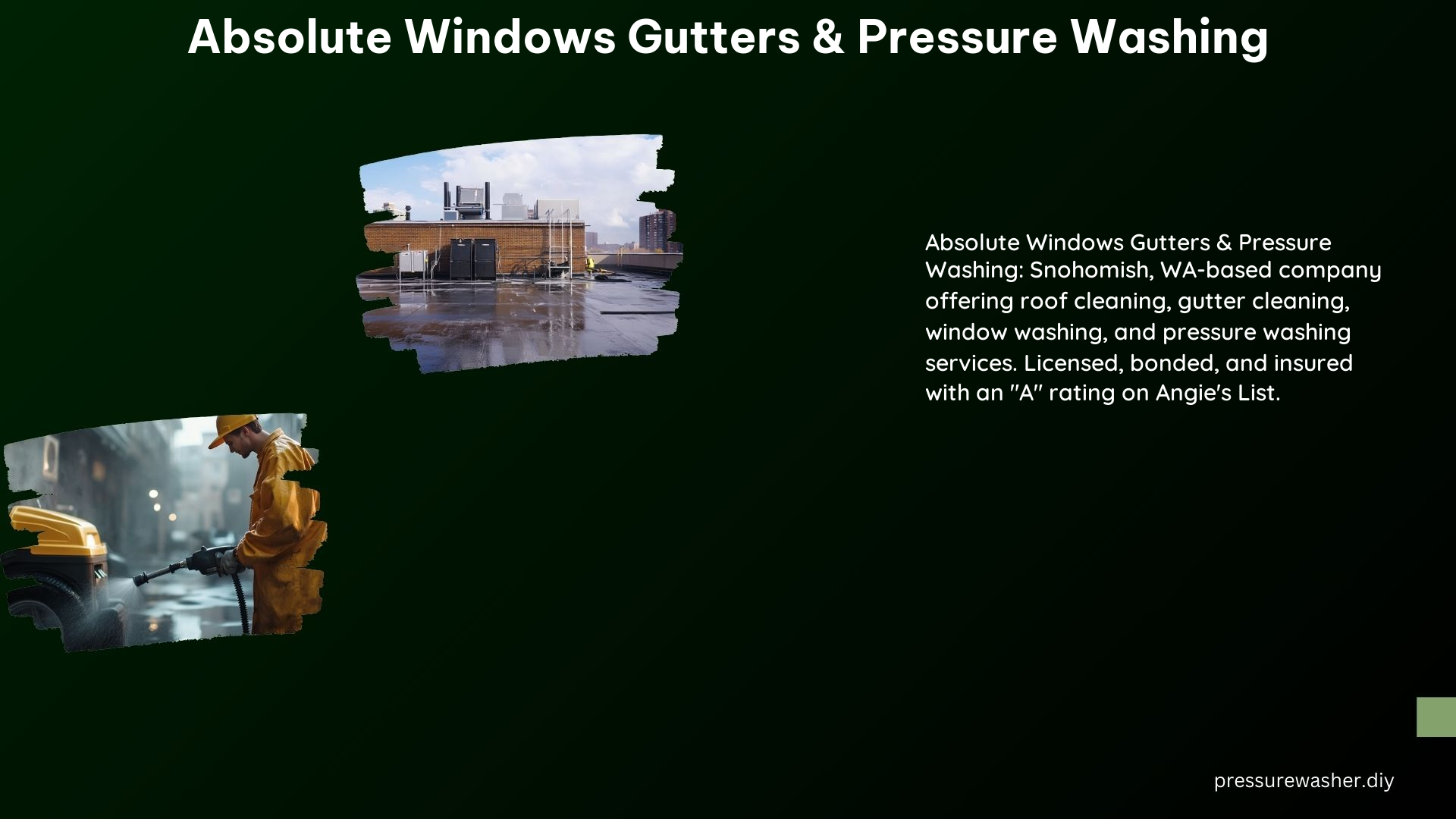 Absolute Windows Gutters Pressure Washing