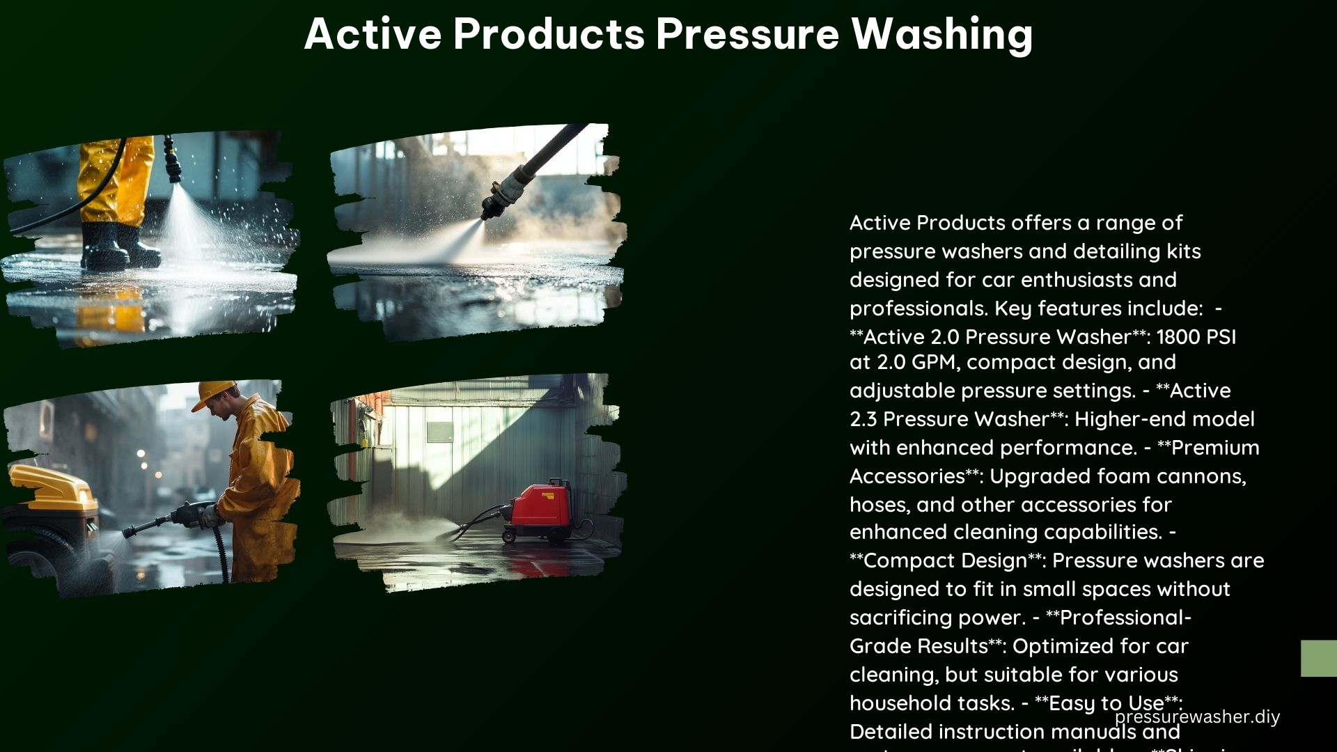 Active Products Pressure Washing