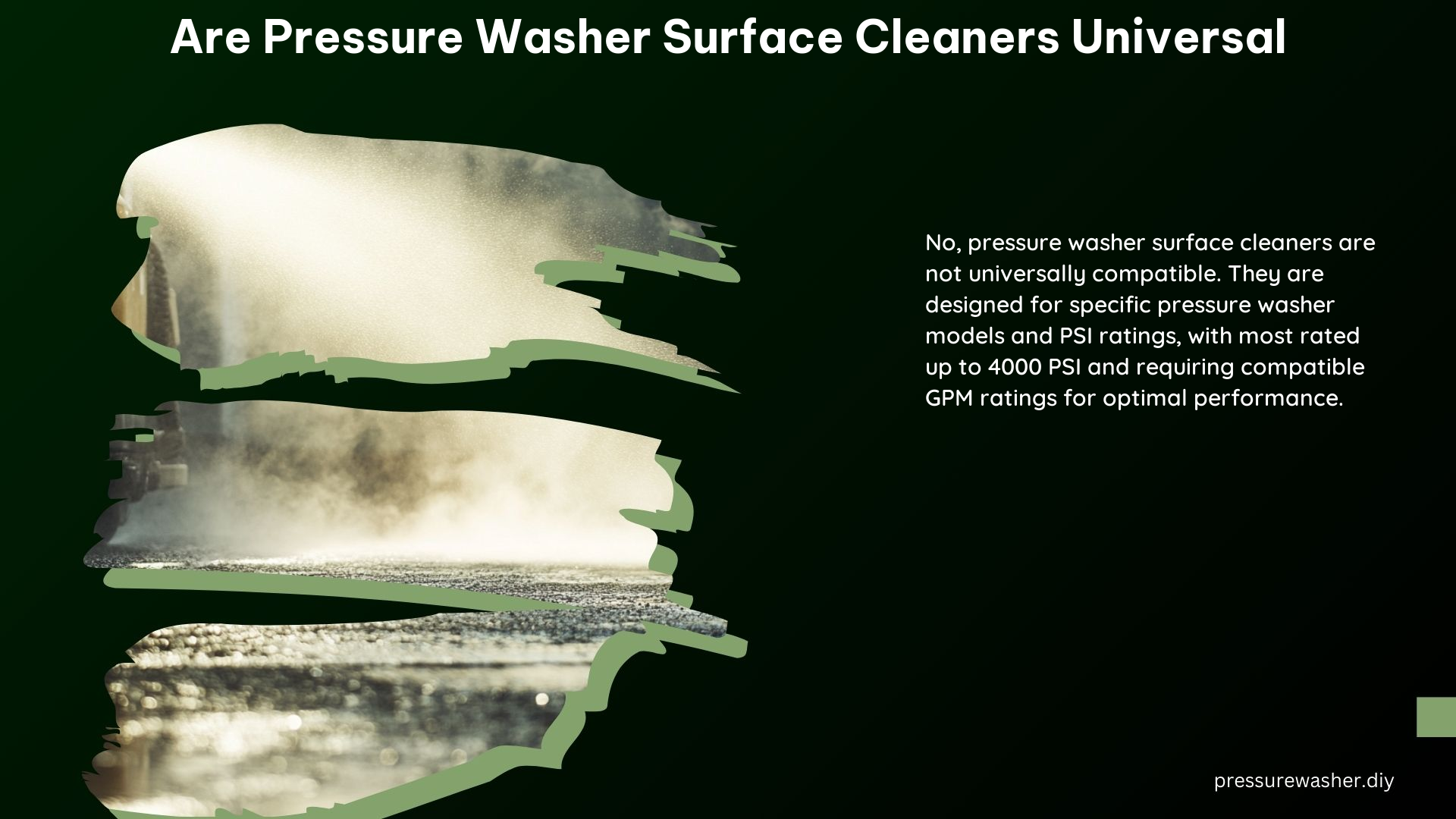 Are Pressure Washer Surface Cleaners Universal