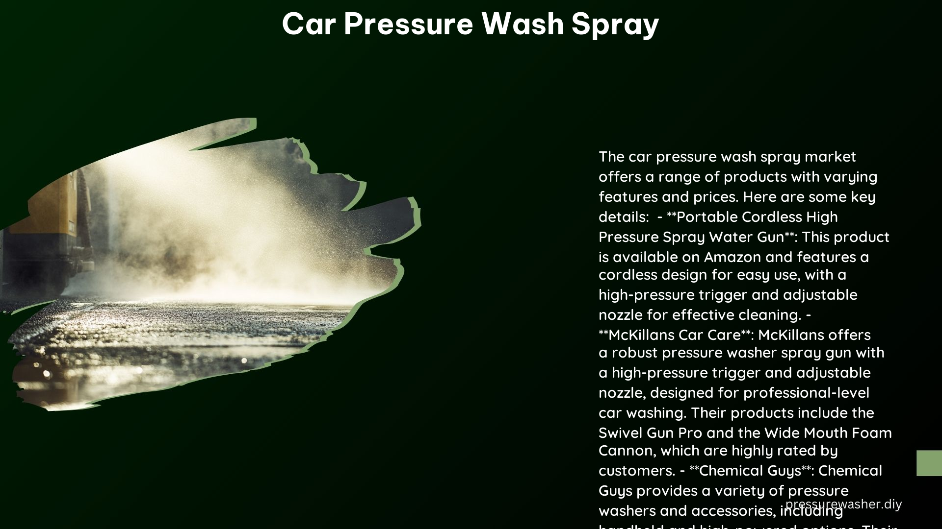 Car Pressure Wash Spray