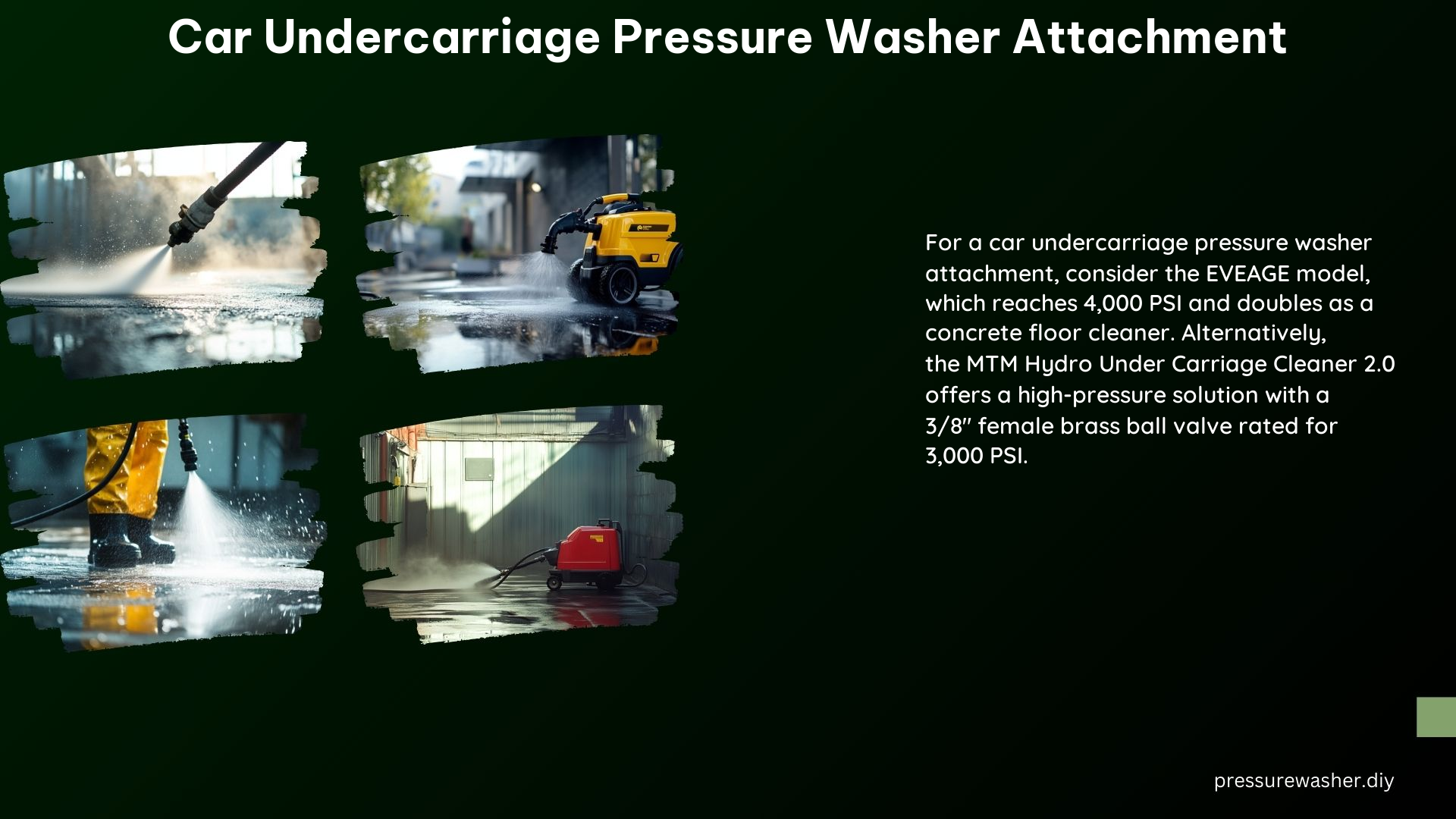 Car Undercarriage Pressure Washer Attachment