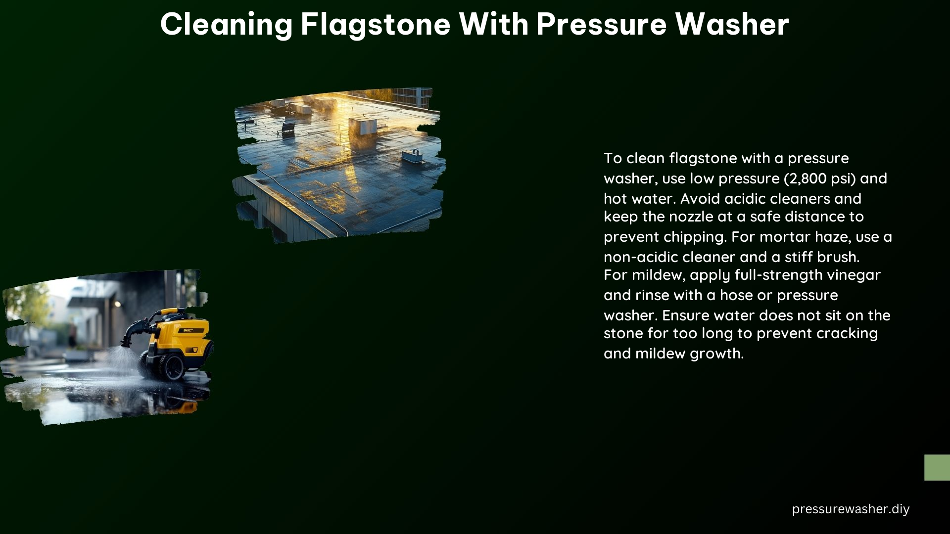 Cleaning Flagstone With Pressure Washer