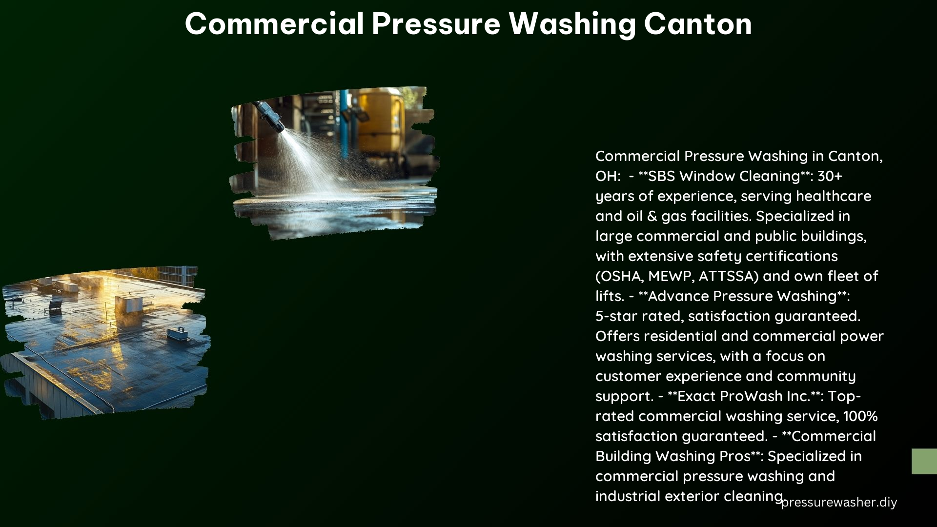 Commercial Pressure Washing Canton