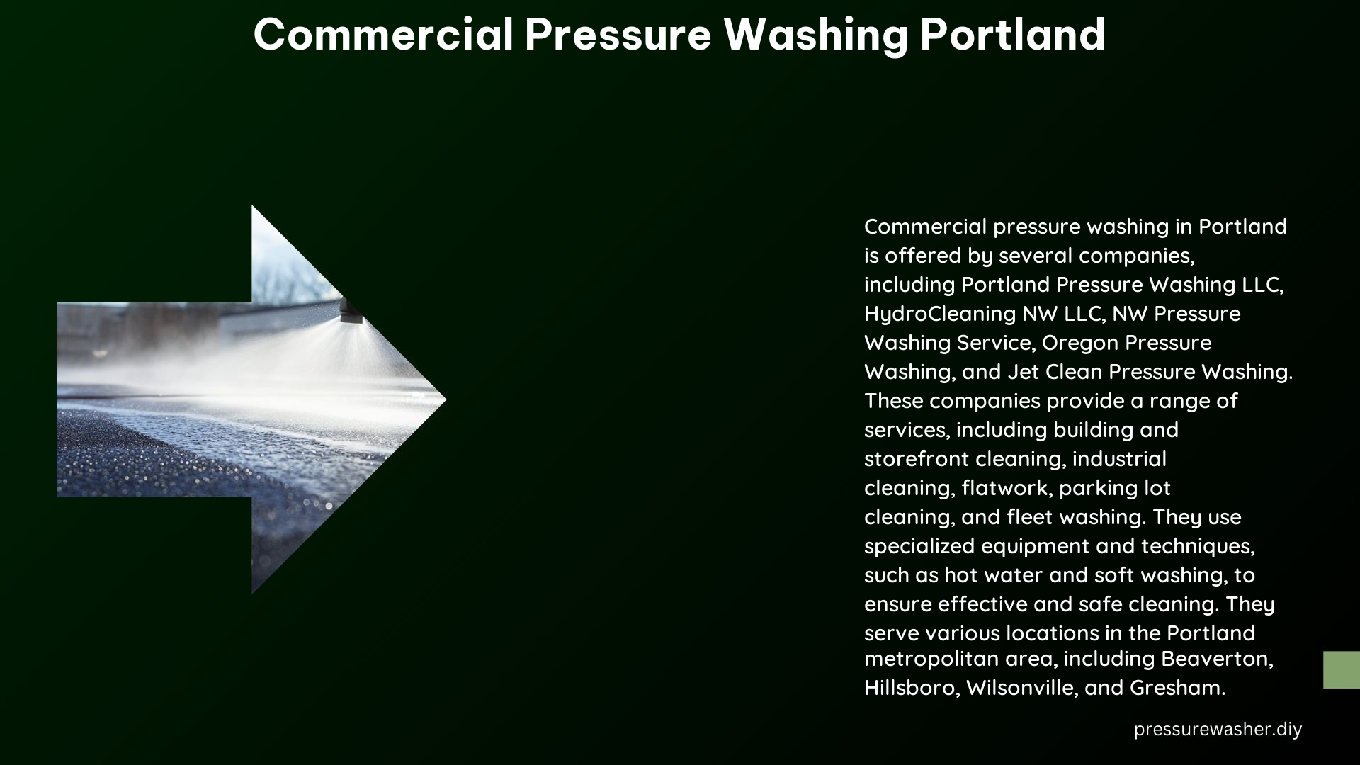 Commercial Pressure Washing Portland