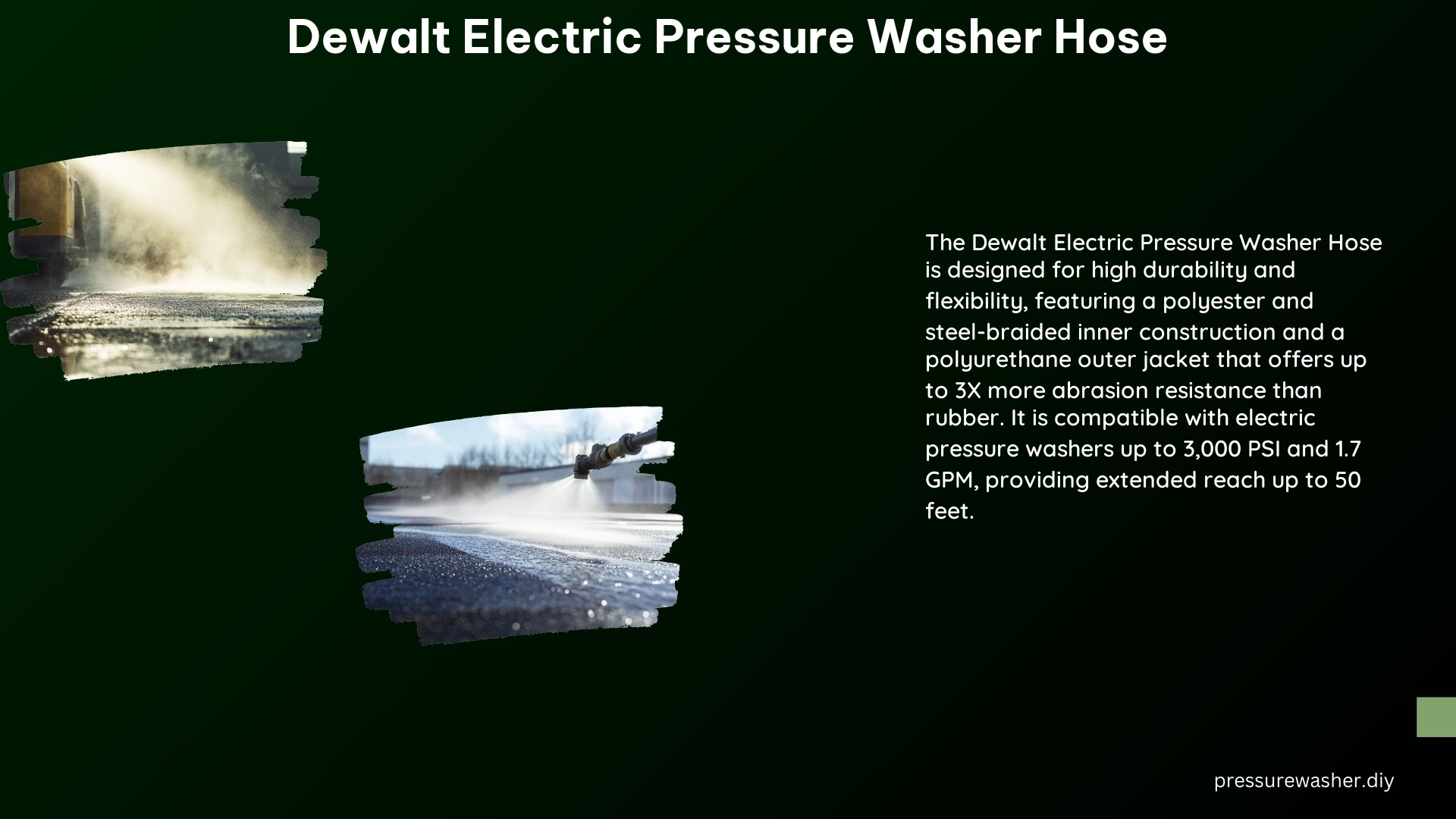 Dewalt Electric Pressure Washer Hose