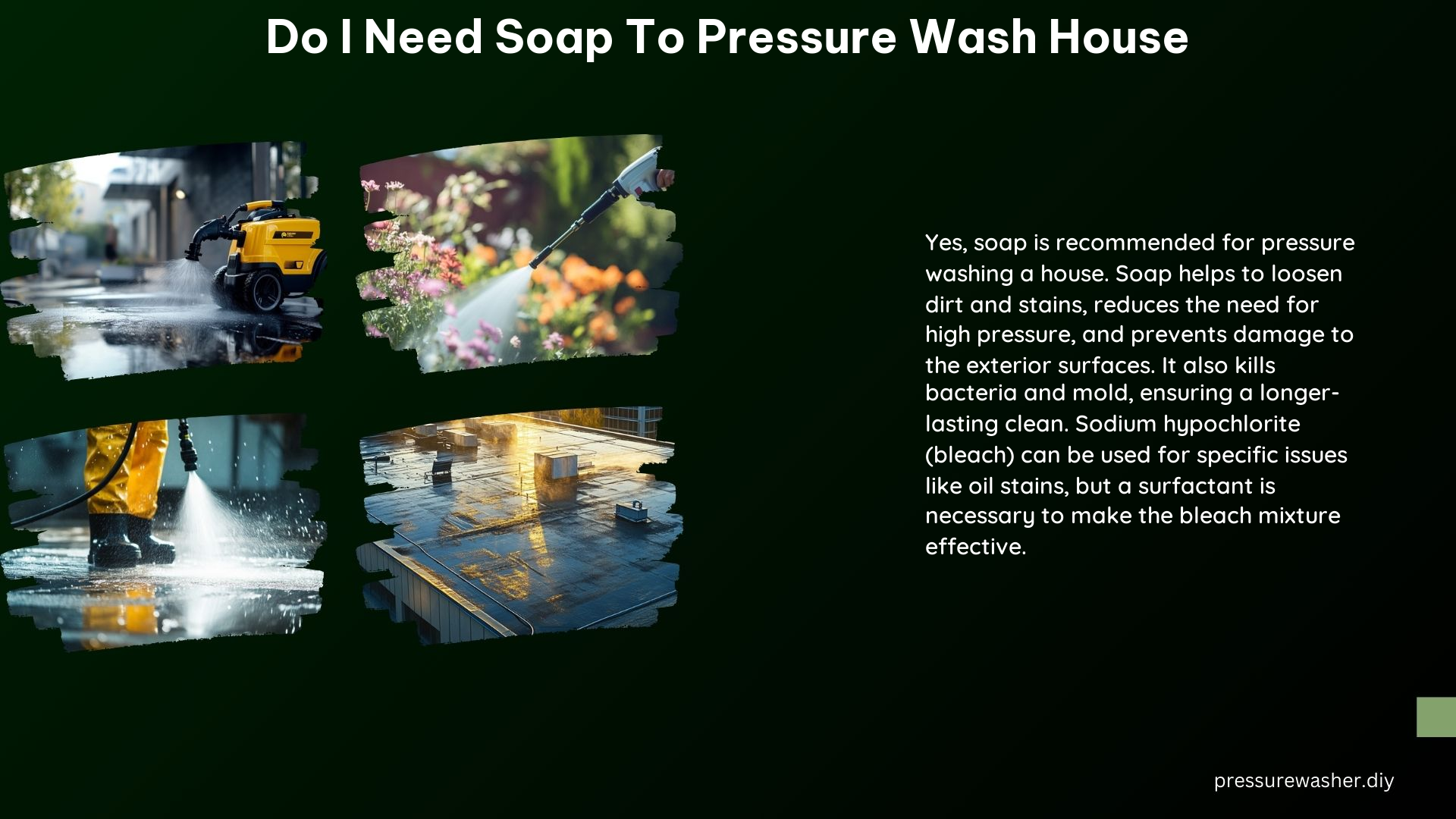 Do I Need Soap to Pressure Wash House