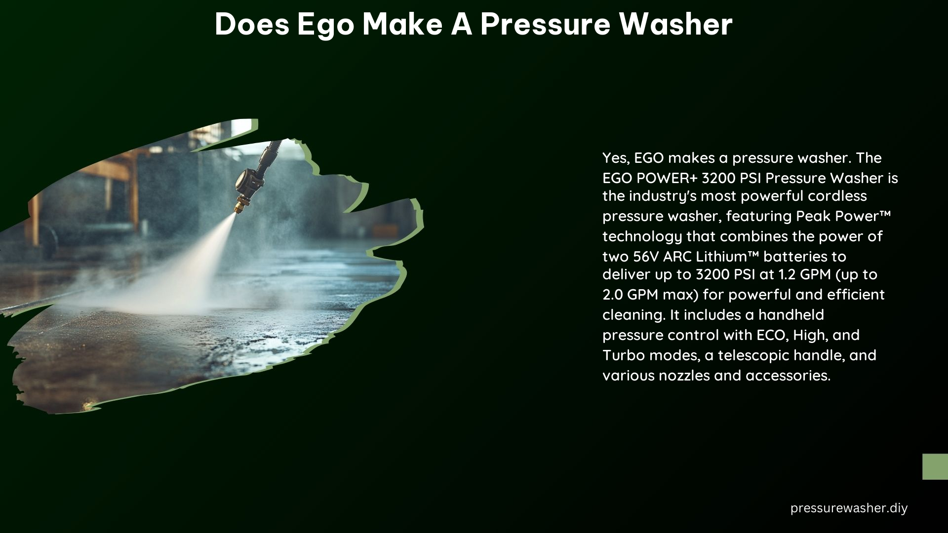 Does Ego Make a Pressure Washer