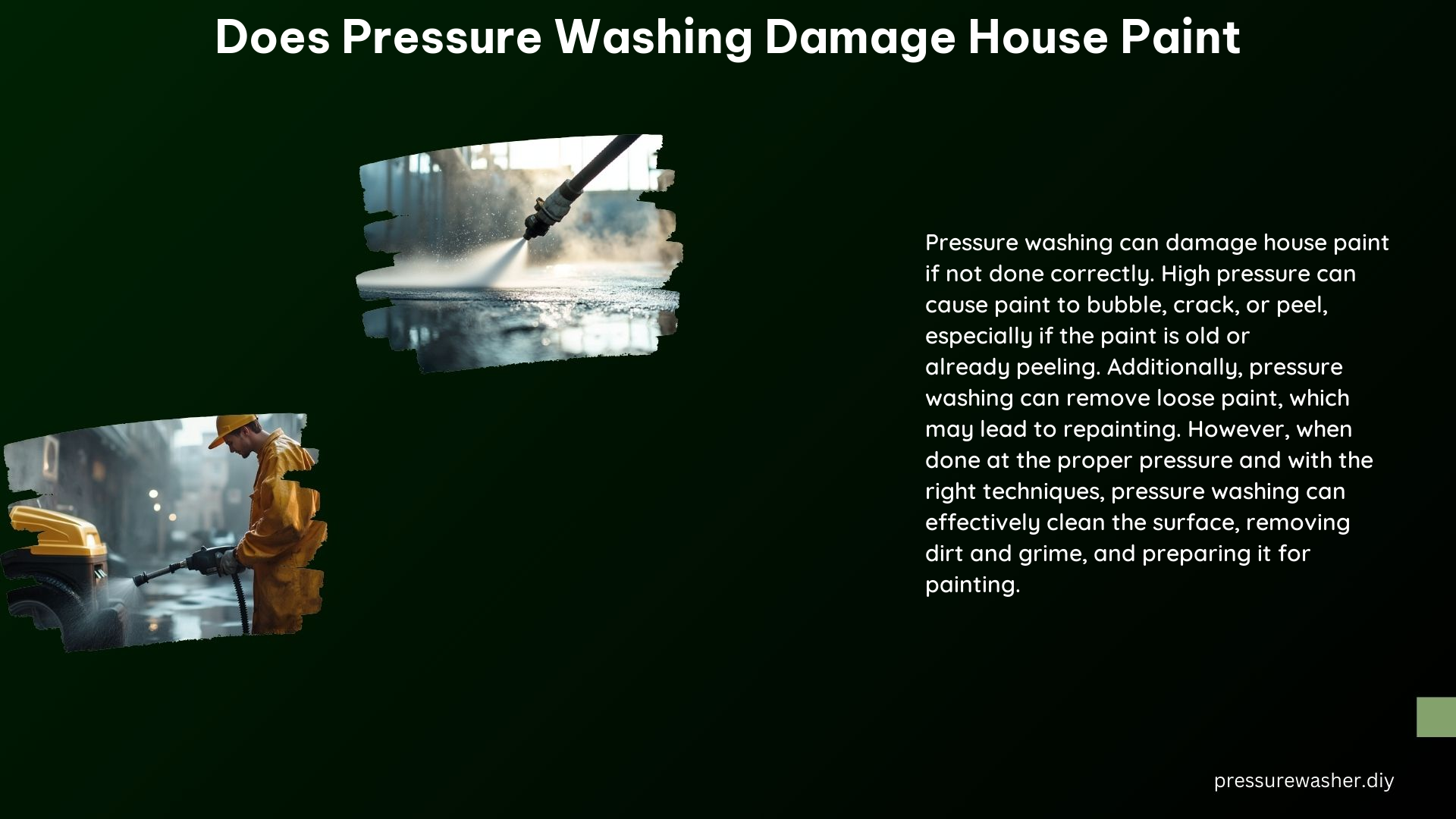 Does Pressure Washing Damage House Paint