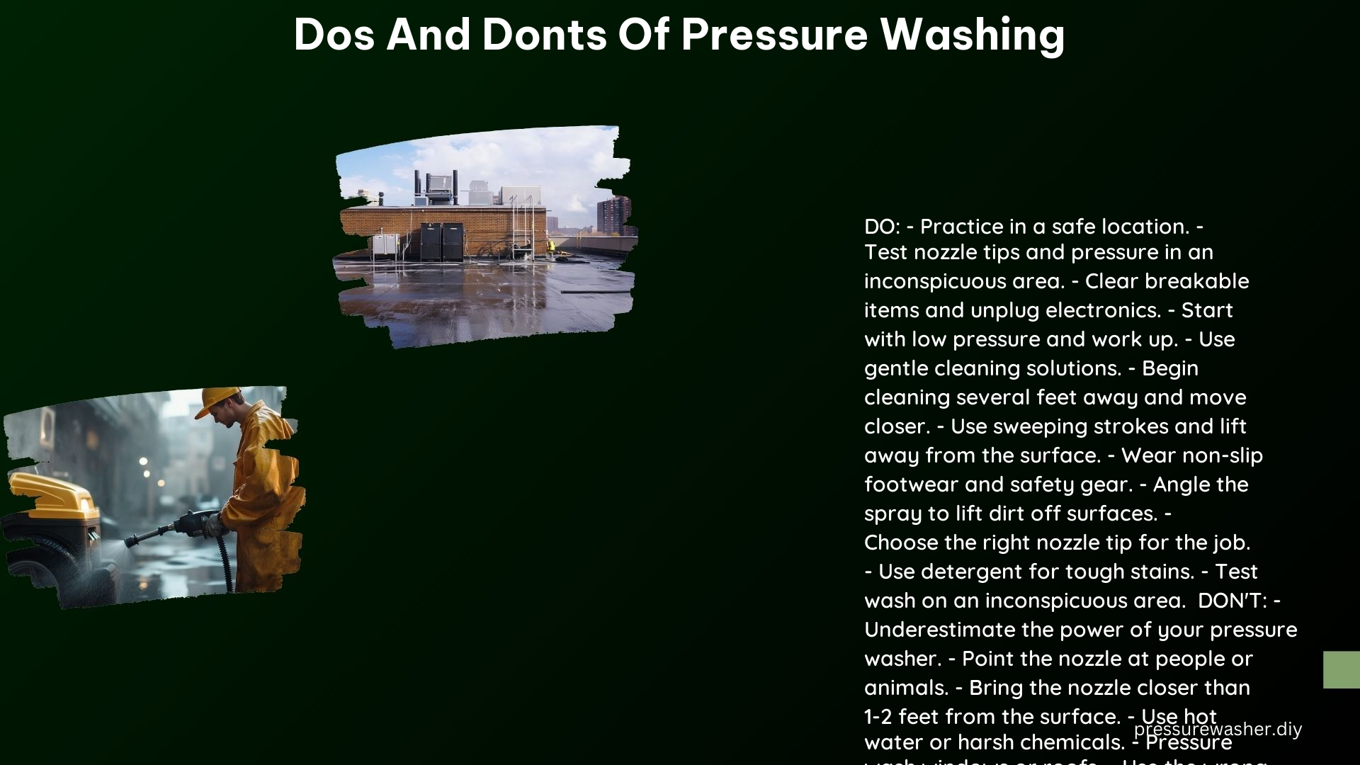 Dos and Donts of Pressure Washing