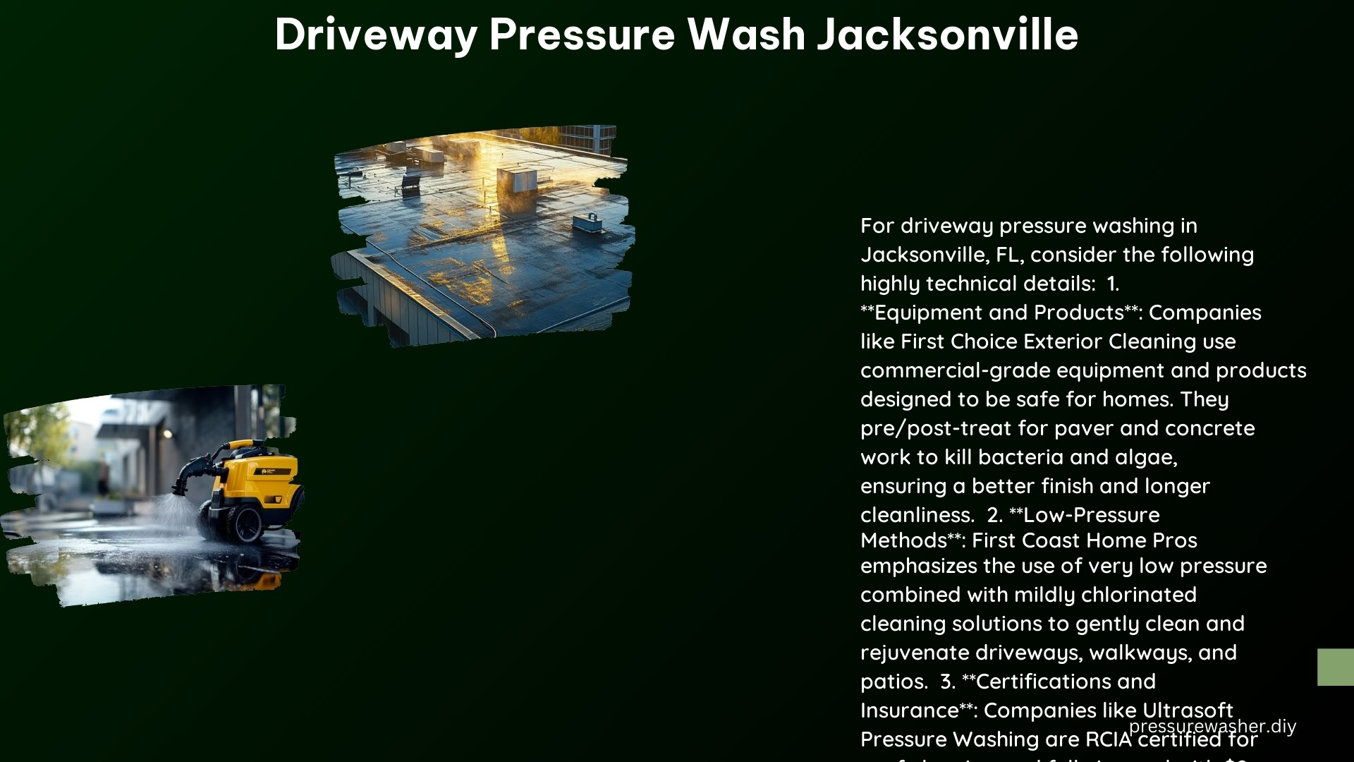 Driveway Pressure Wash Jacksonville