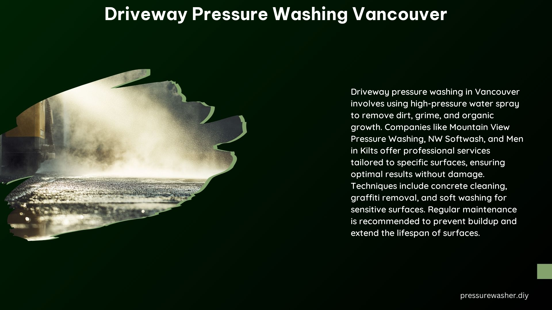 Driveway Pressure Washing Vancouver