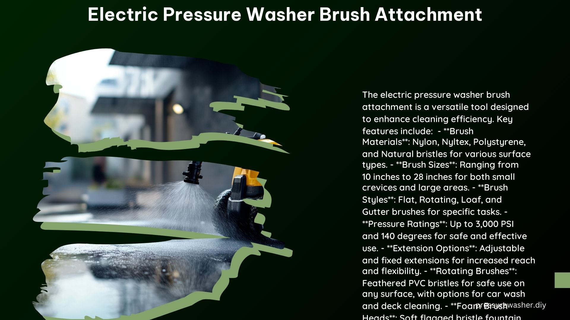 Electric Pressure Washer Brush Attachment