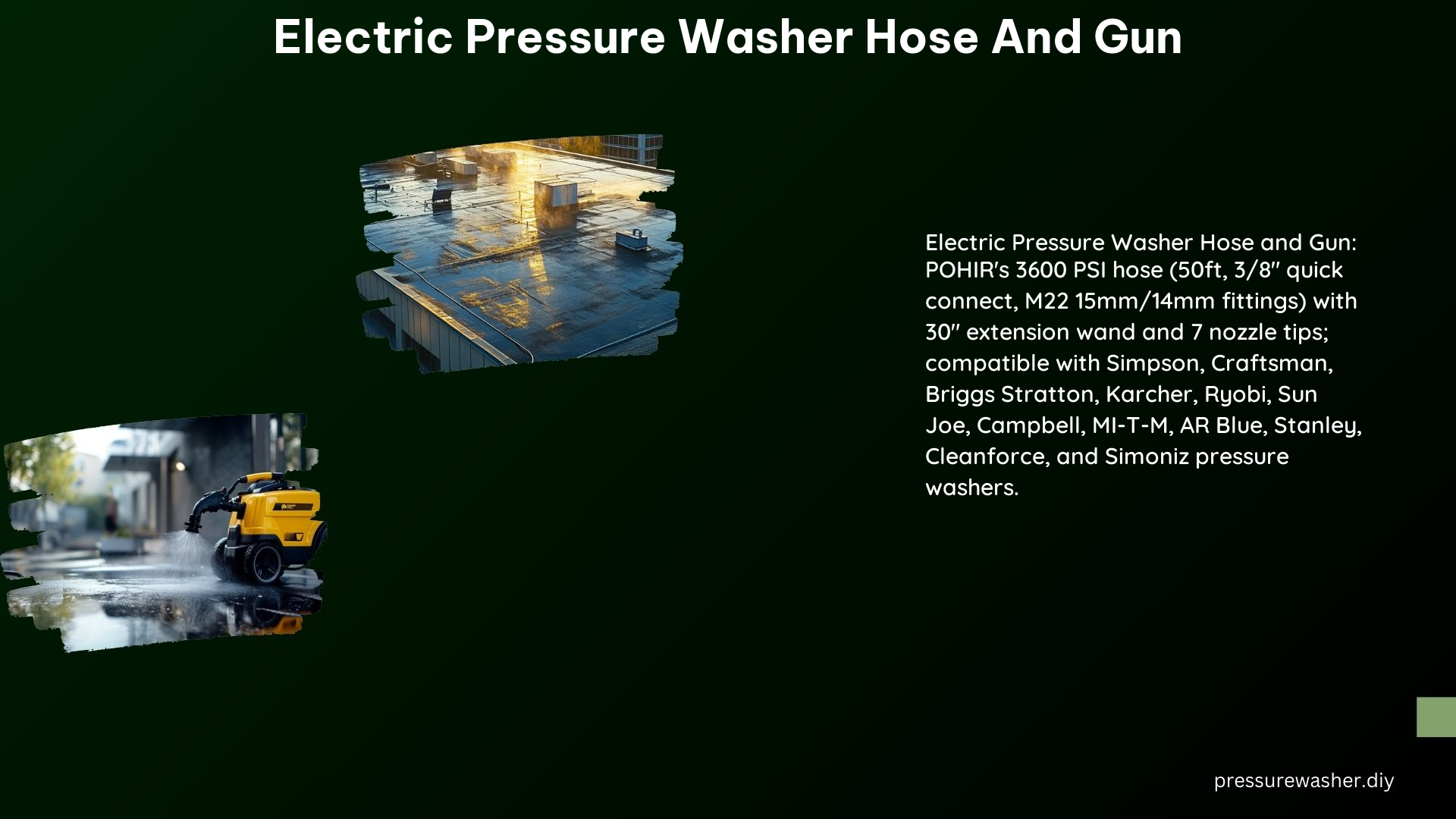 Electric Pressure Washer Hose and Gun