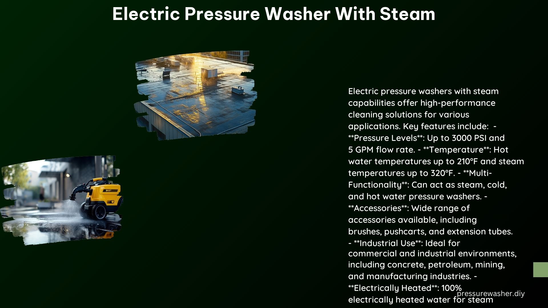 Electric Pressure Washer With Steam