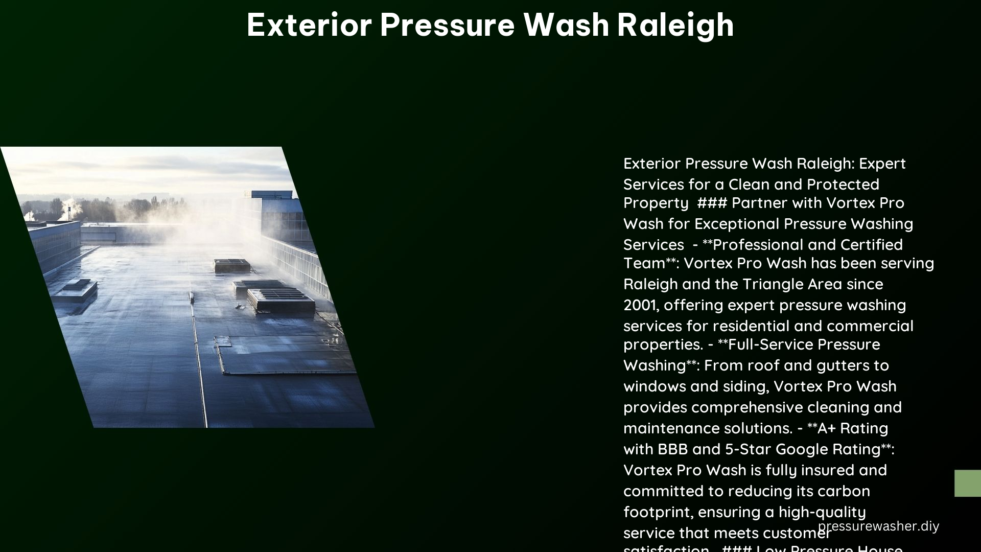 Exterior Pressure Wash Raleigh