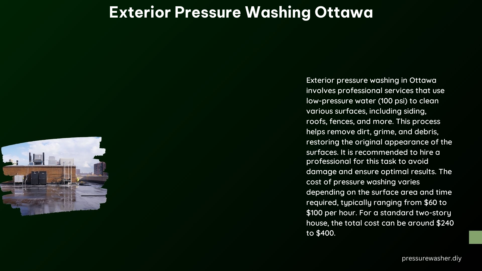 Exterior Pressure Washing Ottawa