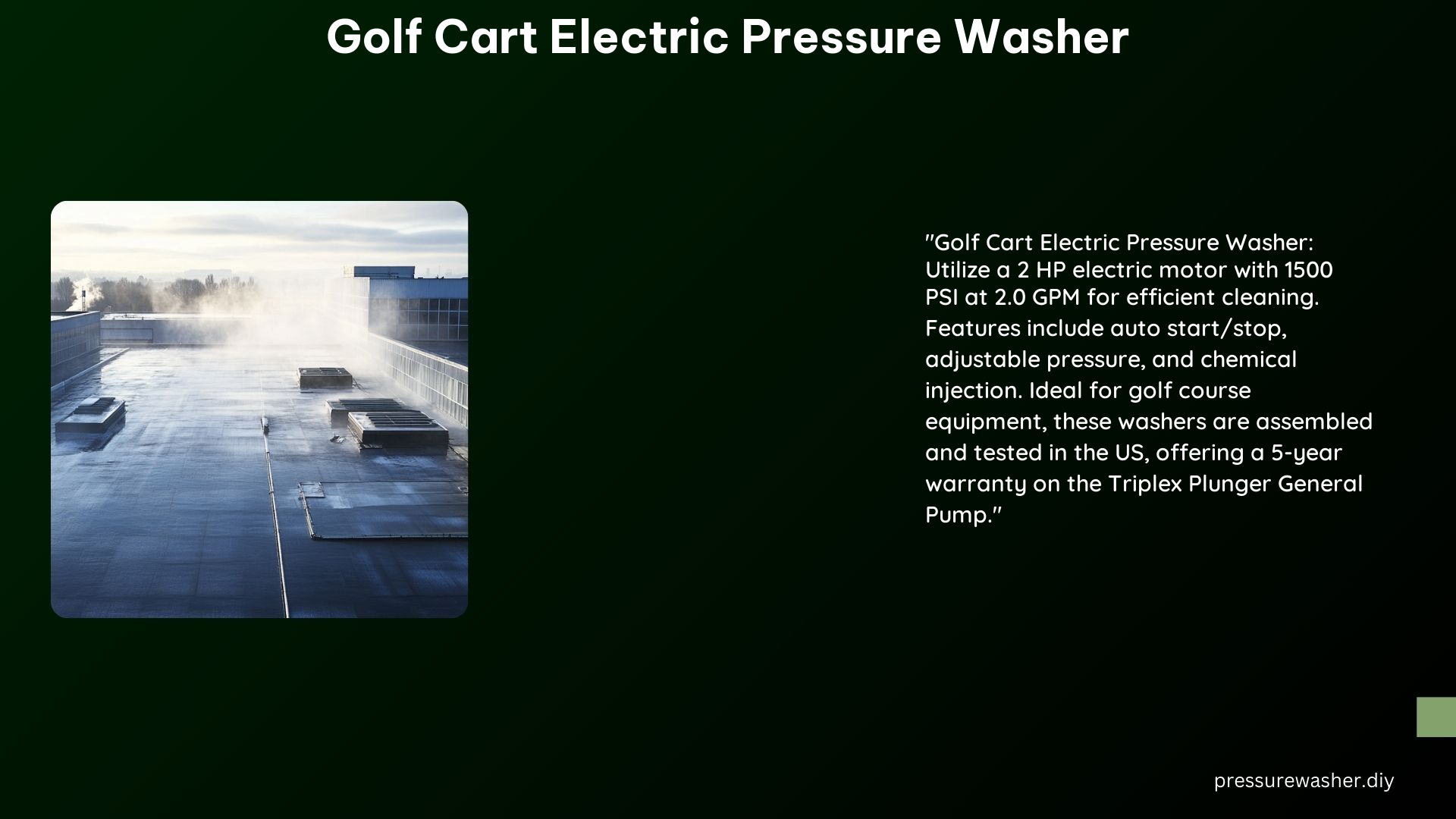 Golf Cart Electric Pressure Washer