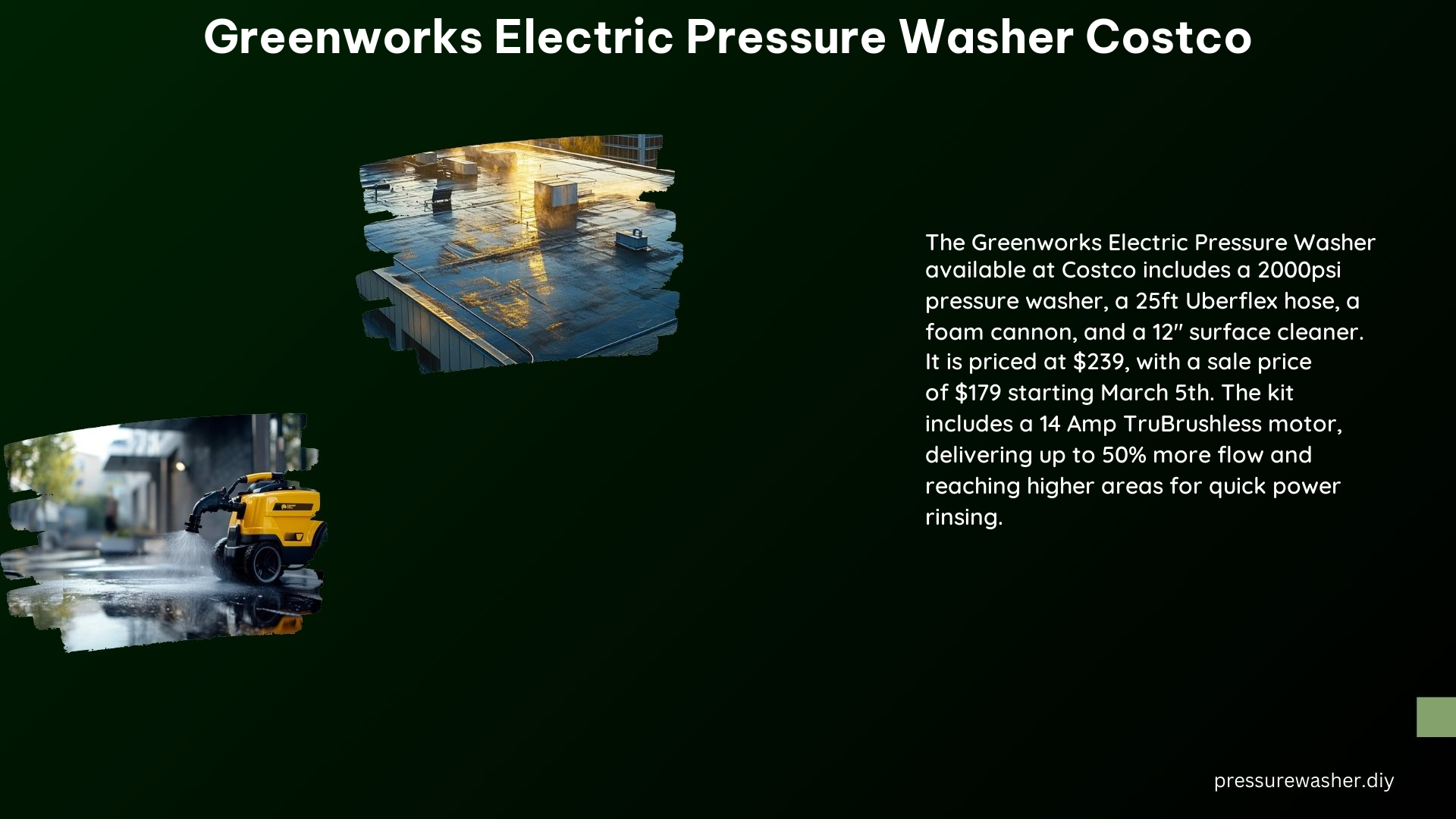 Greenworks Electric Pressure Washer Costco
