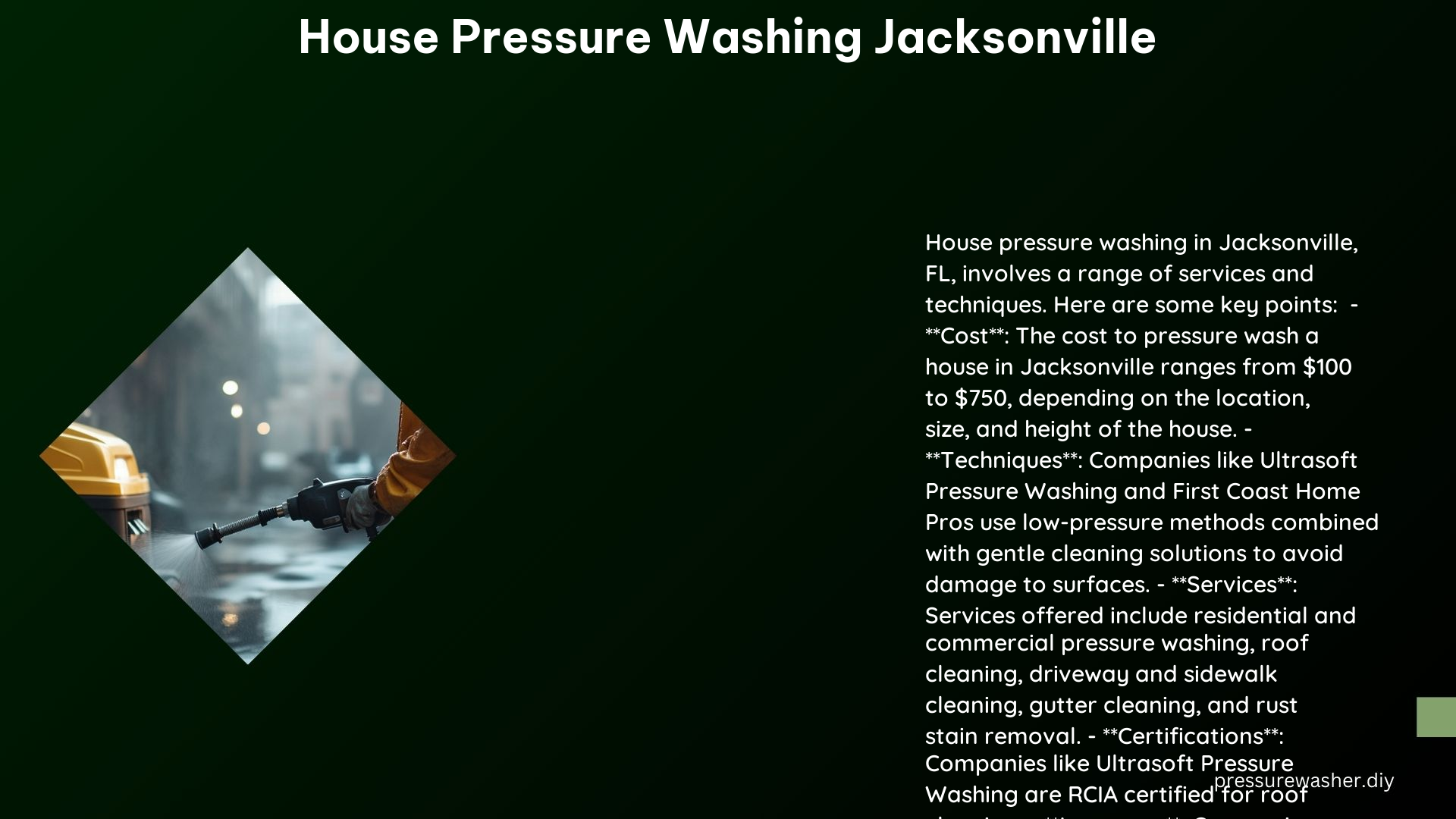 House Pressure Washing Jacksonville