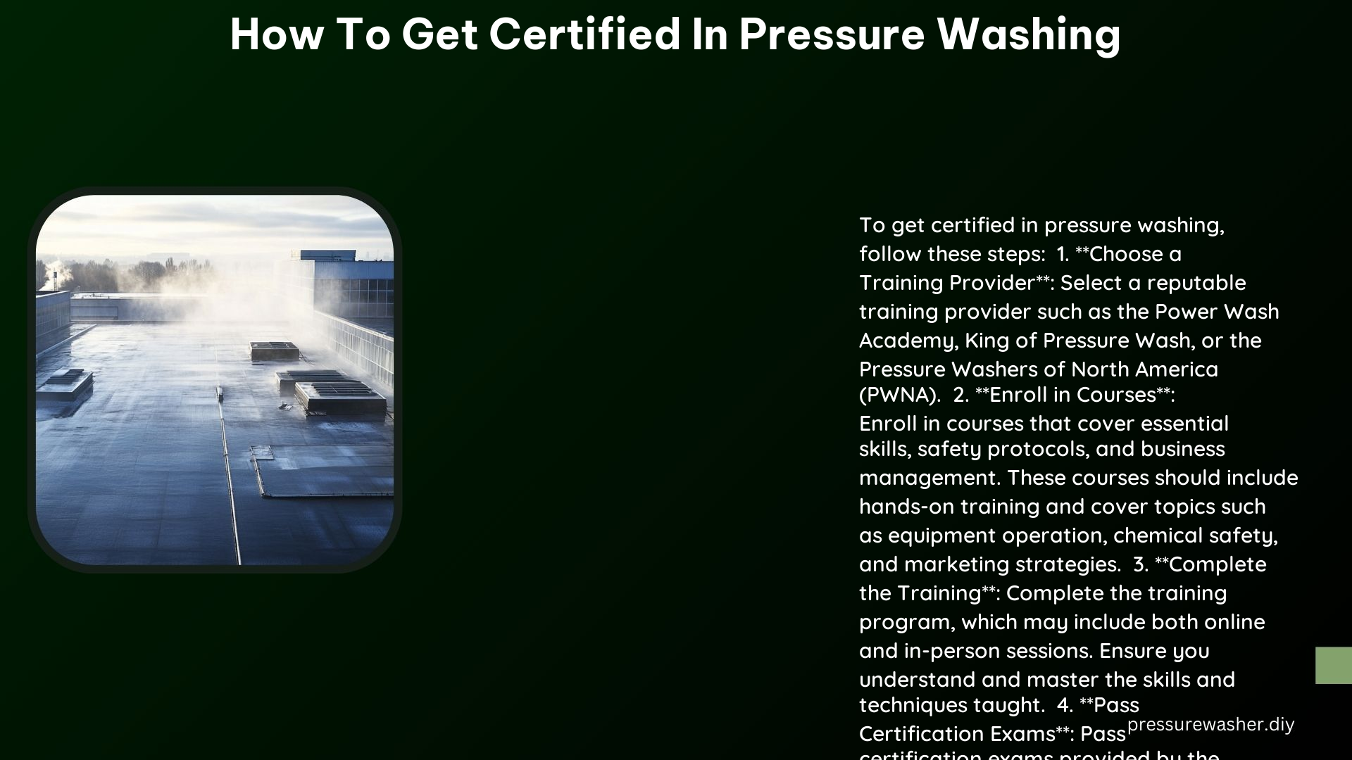 How to Get Certified in Pressure Washing