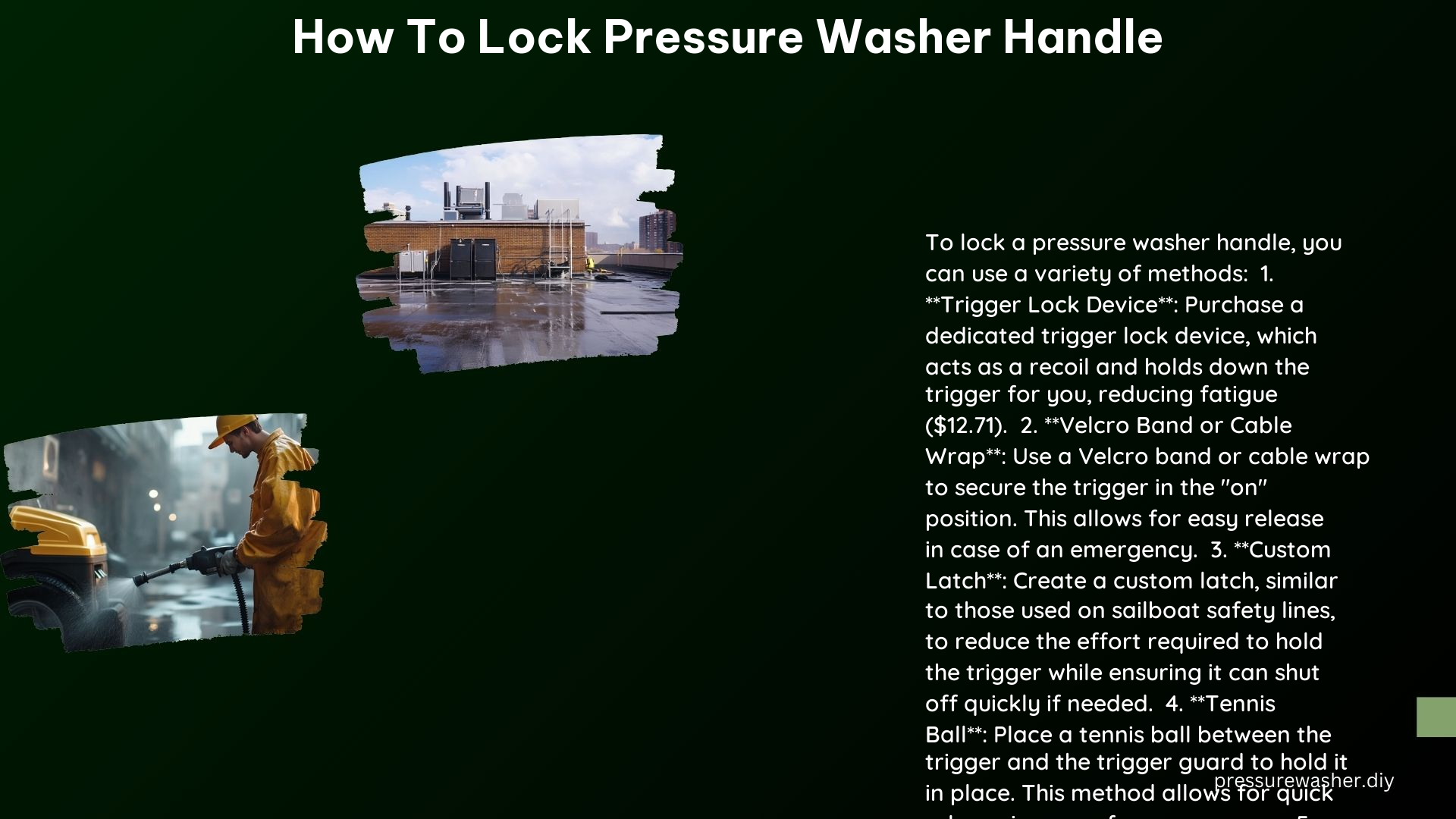 How to Lock Pressure Washer Handle