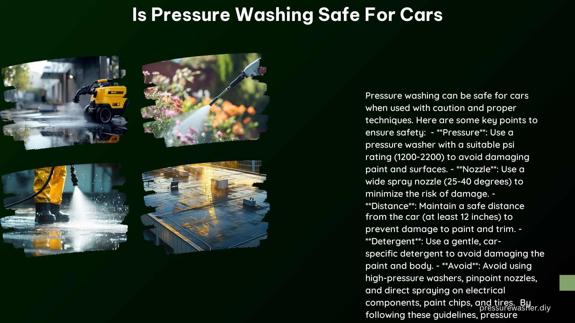 Is Pressure Washing Safe for Cars