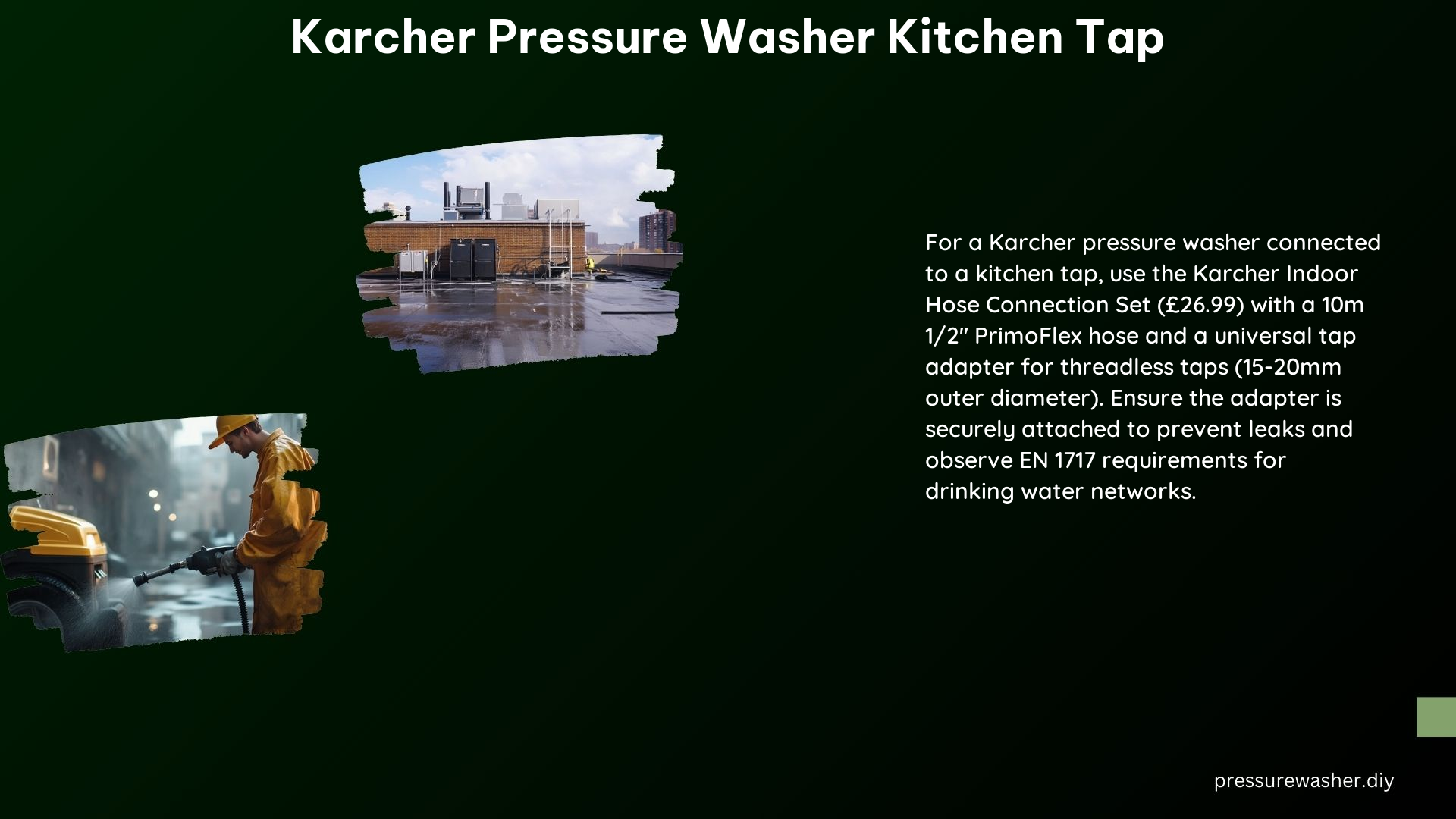 Karcher Pressure Washer Kitchen Tap