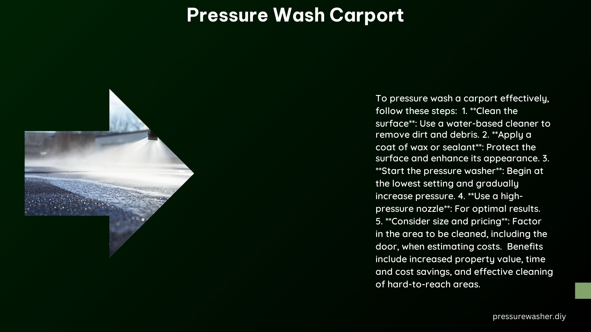 Pressure Wash Carport