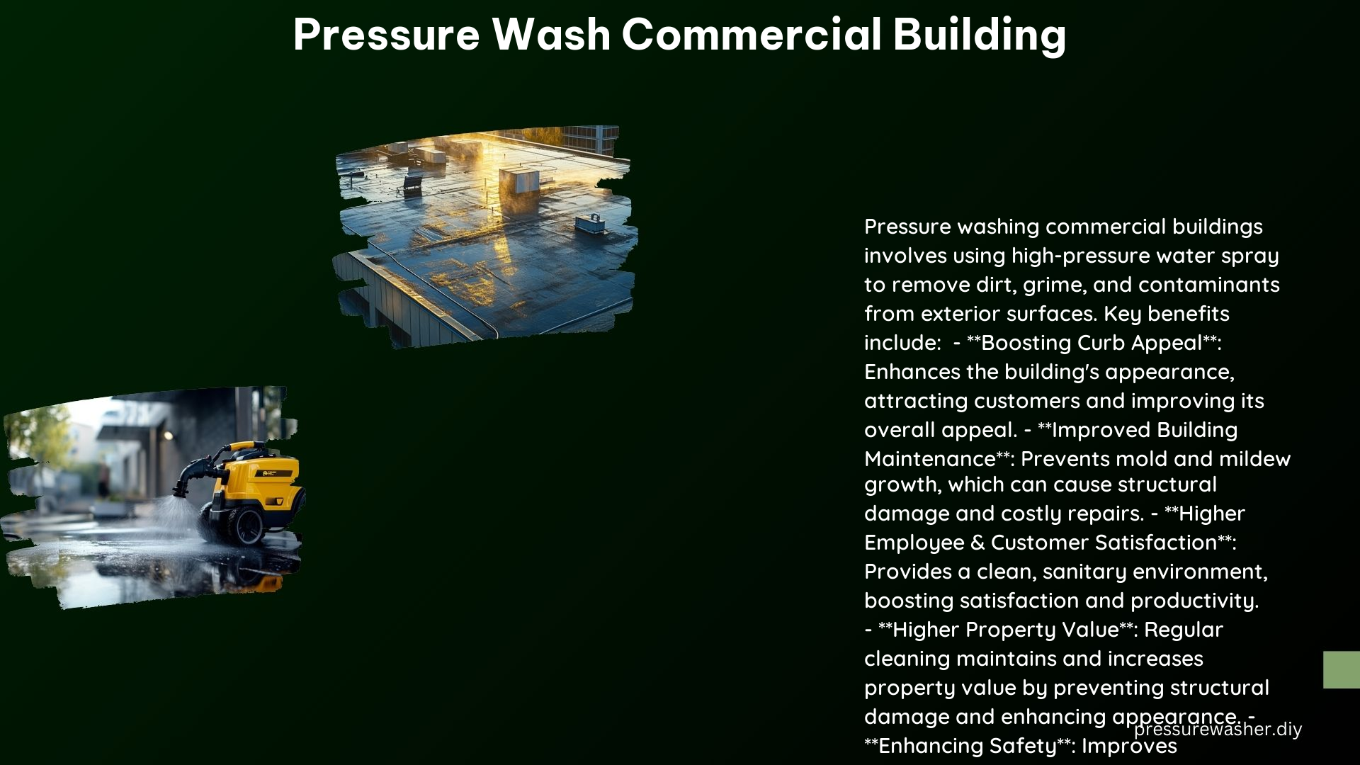 Pressure Wash Commercial Building