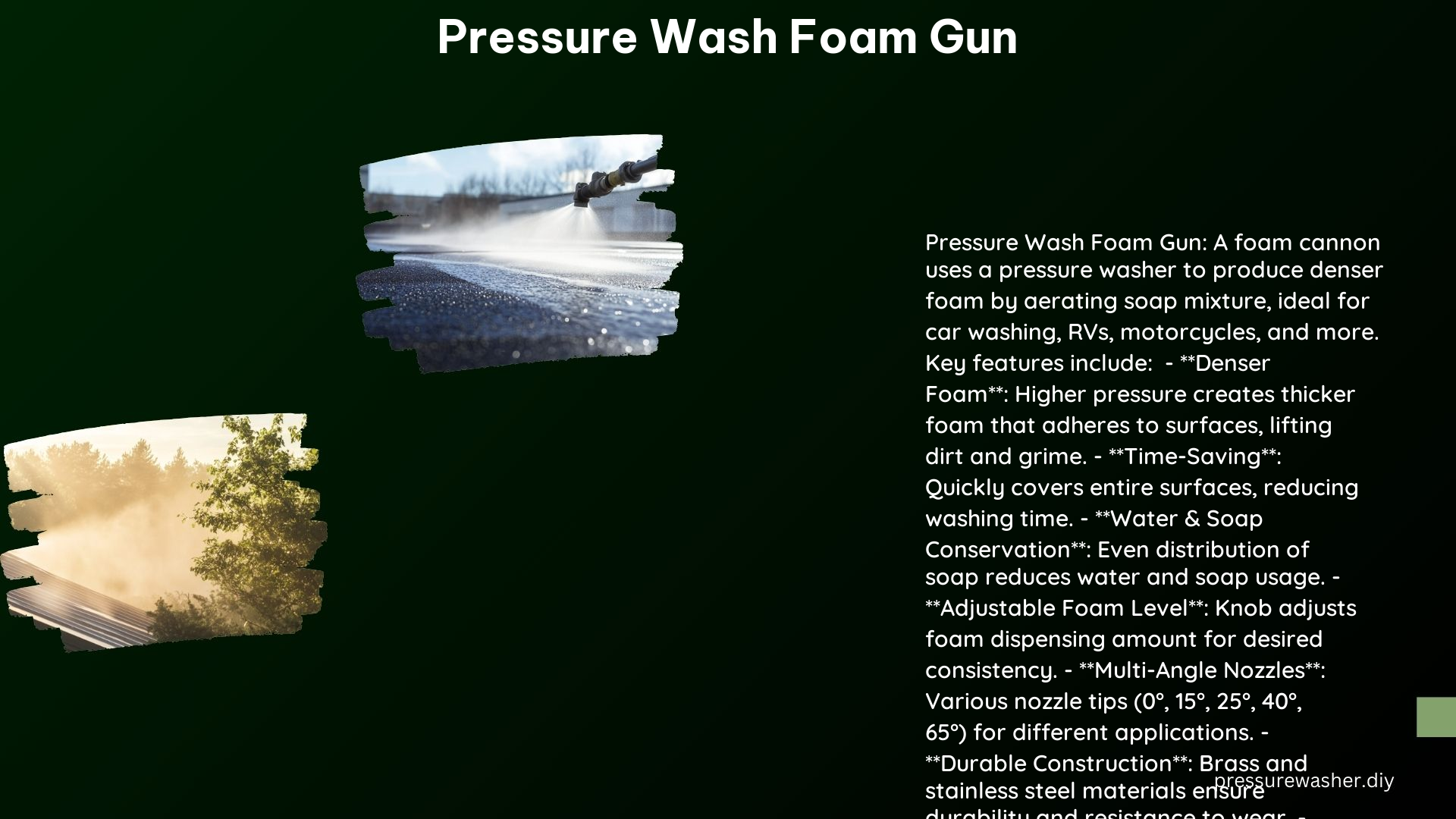 Pressure Wash Foam Gun