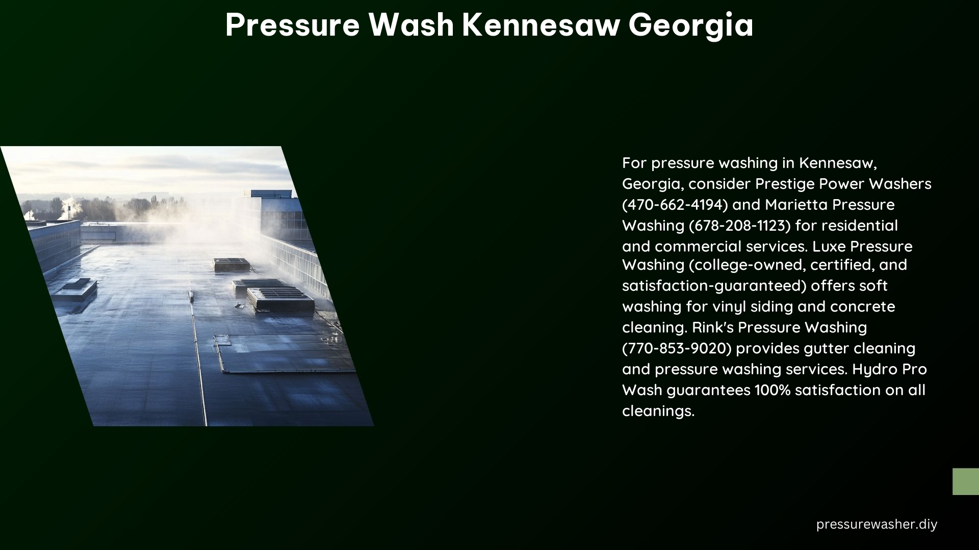 Pressure Wash Kennesaw Georgia