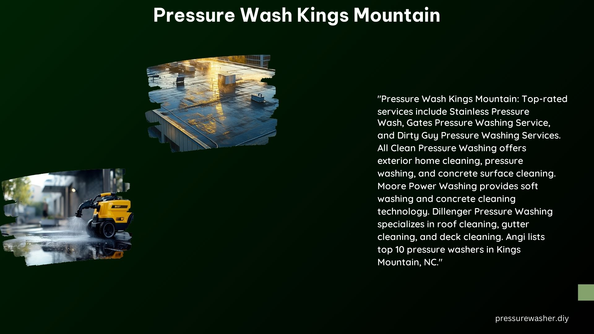 Pressure Wash Kings Mountain