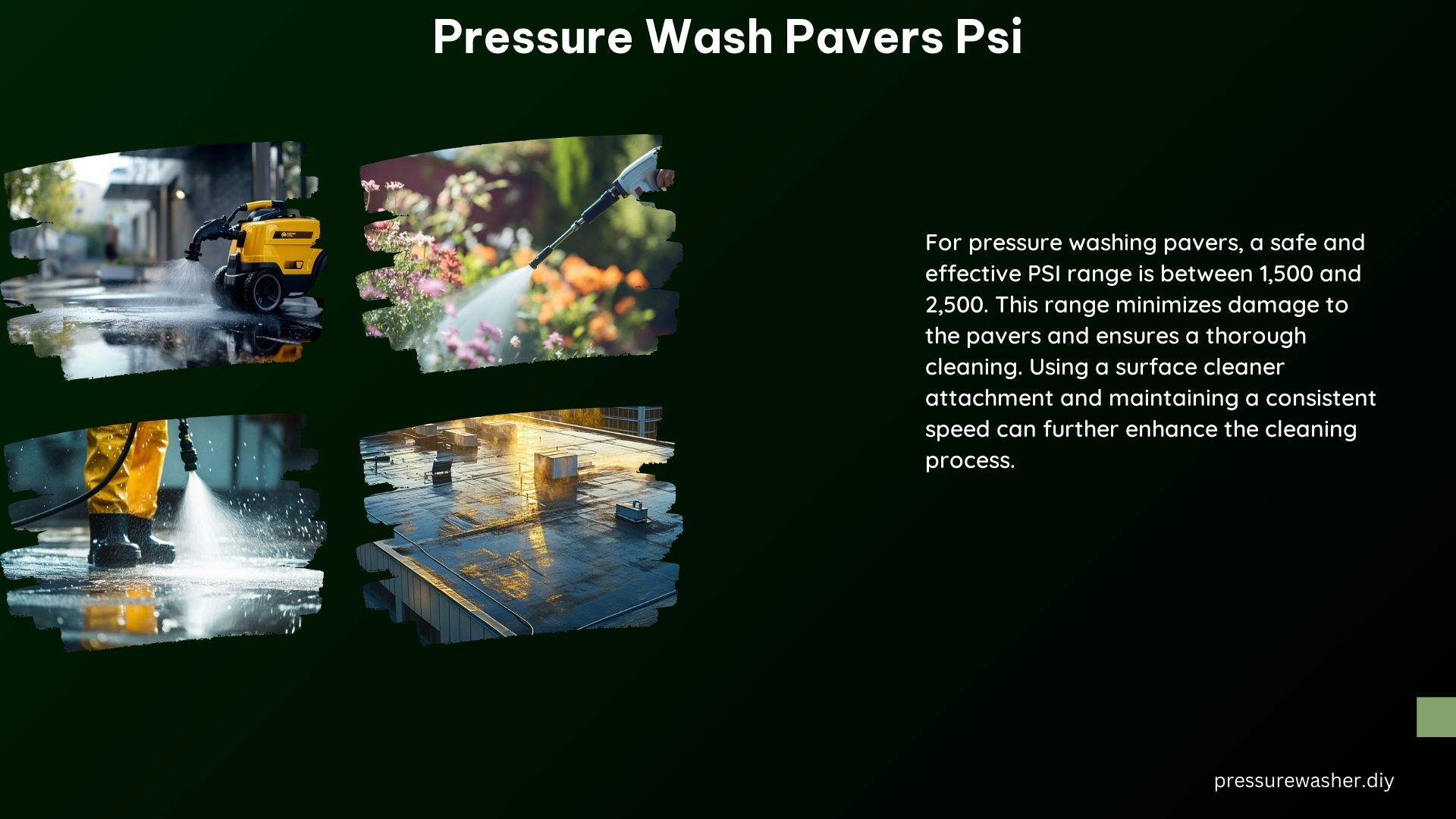 Pressure Wash Pavers PSI