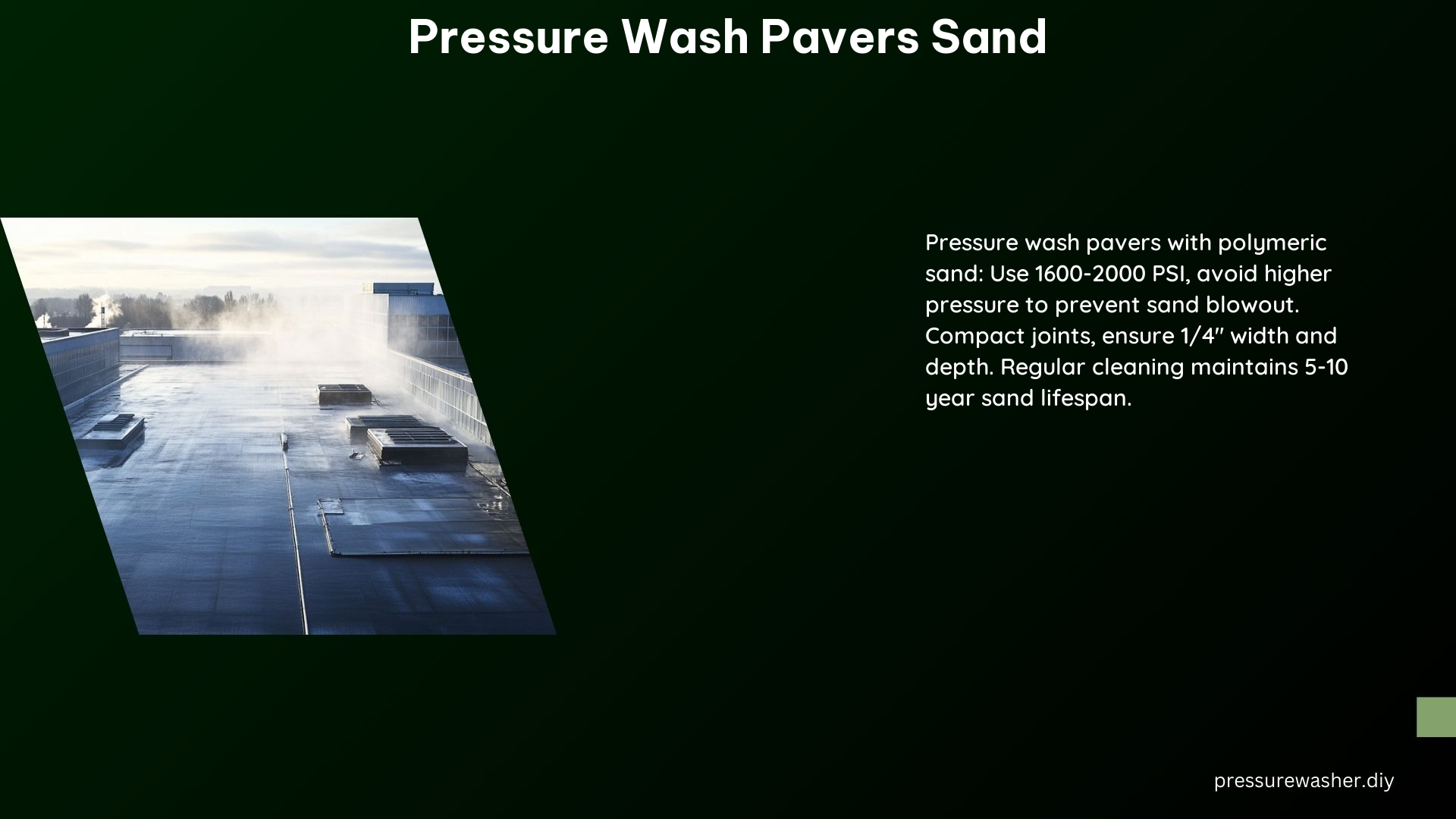 Pressure Wash Pavers Sand
