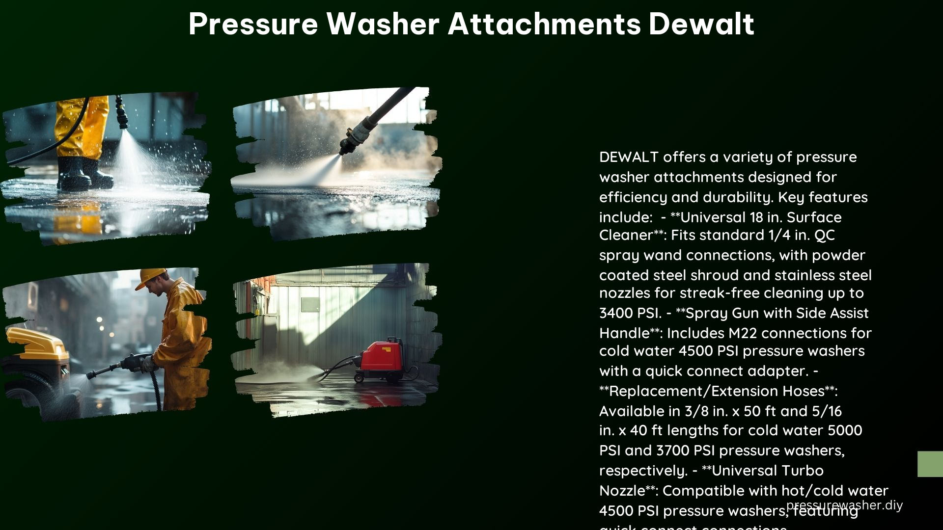 Pressure Washer Attachments Dewalt