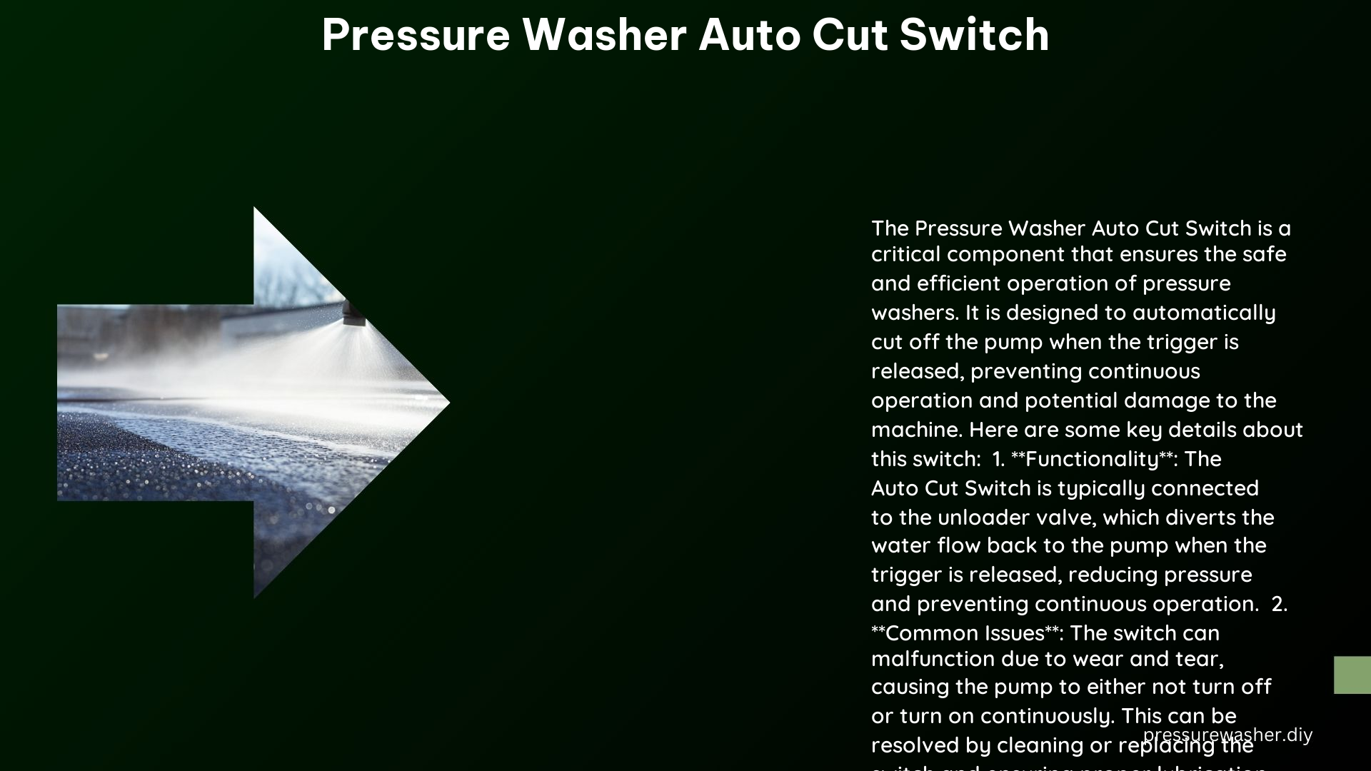 Pressure Washer Auto Cut Switch