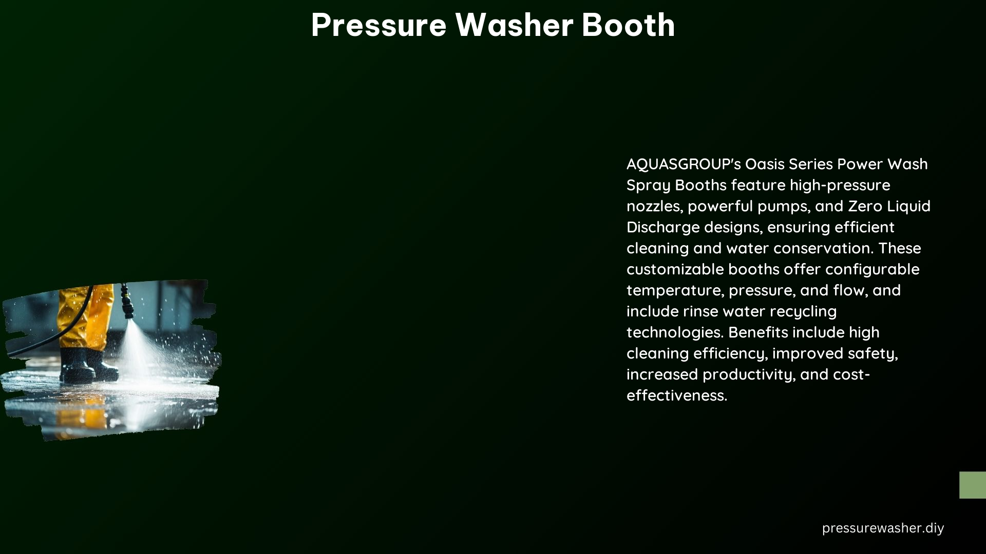 Pressure Washer Booth