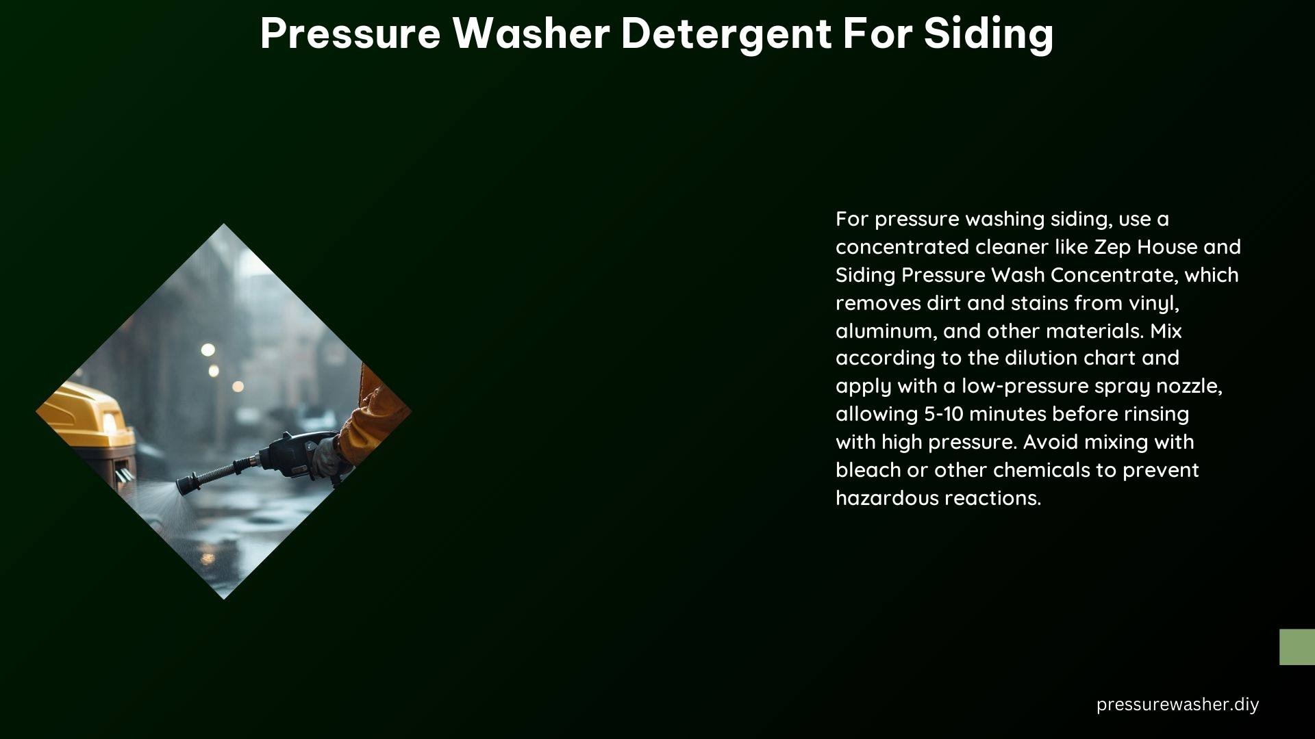 Pressure Washer Detergent for Siding