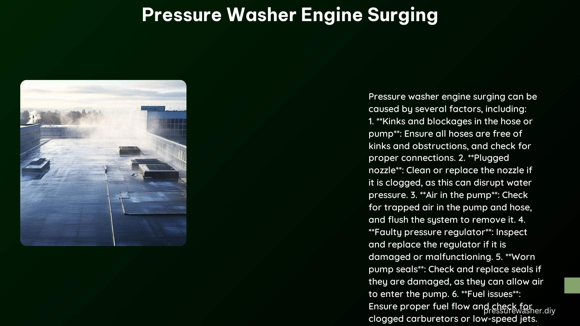 Pressure Washer Engine Surging