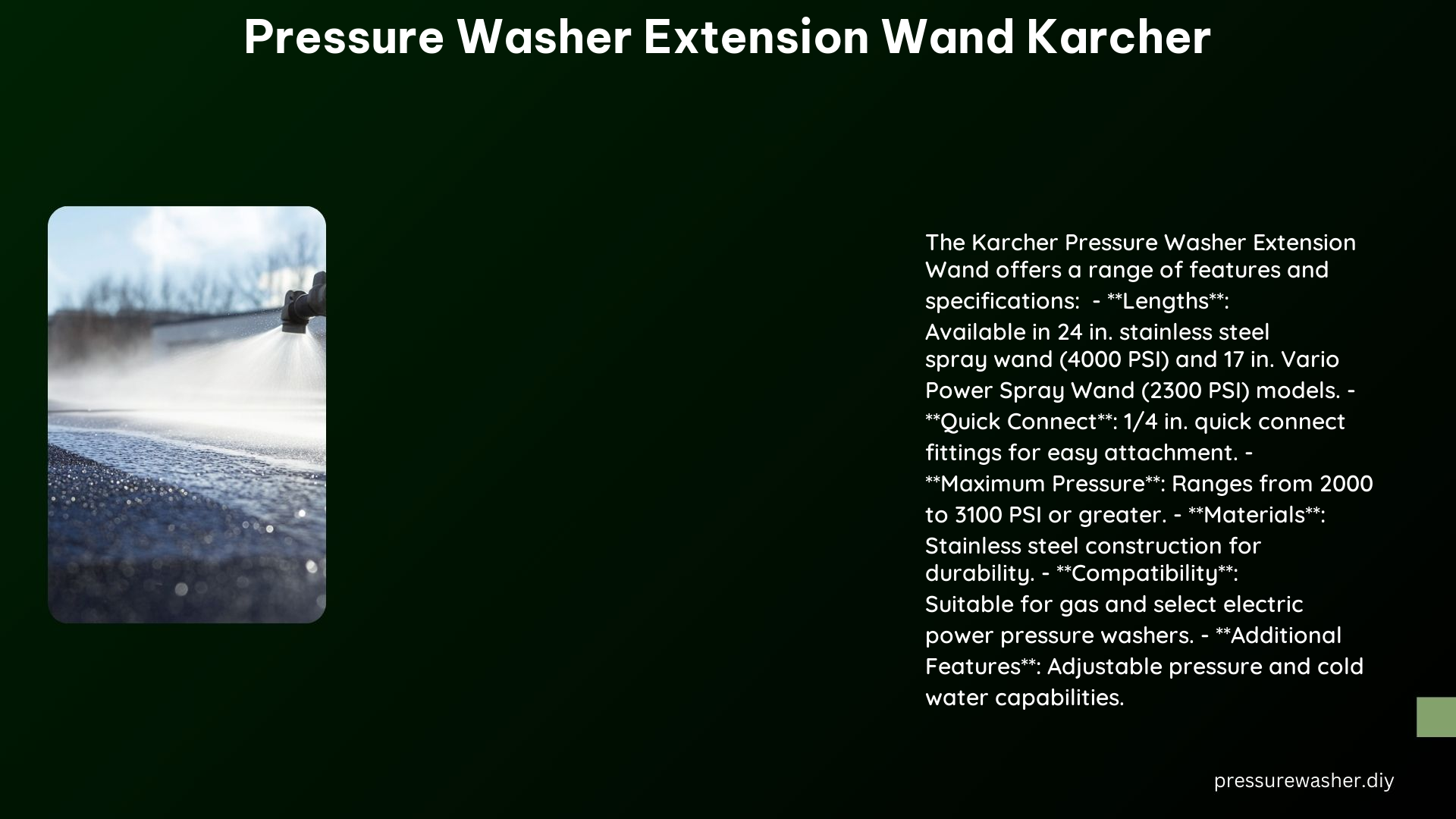 Pressure Washer Extension Wand Karcher