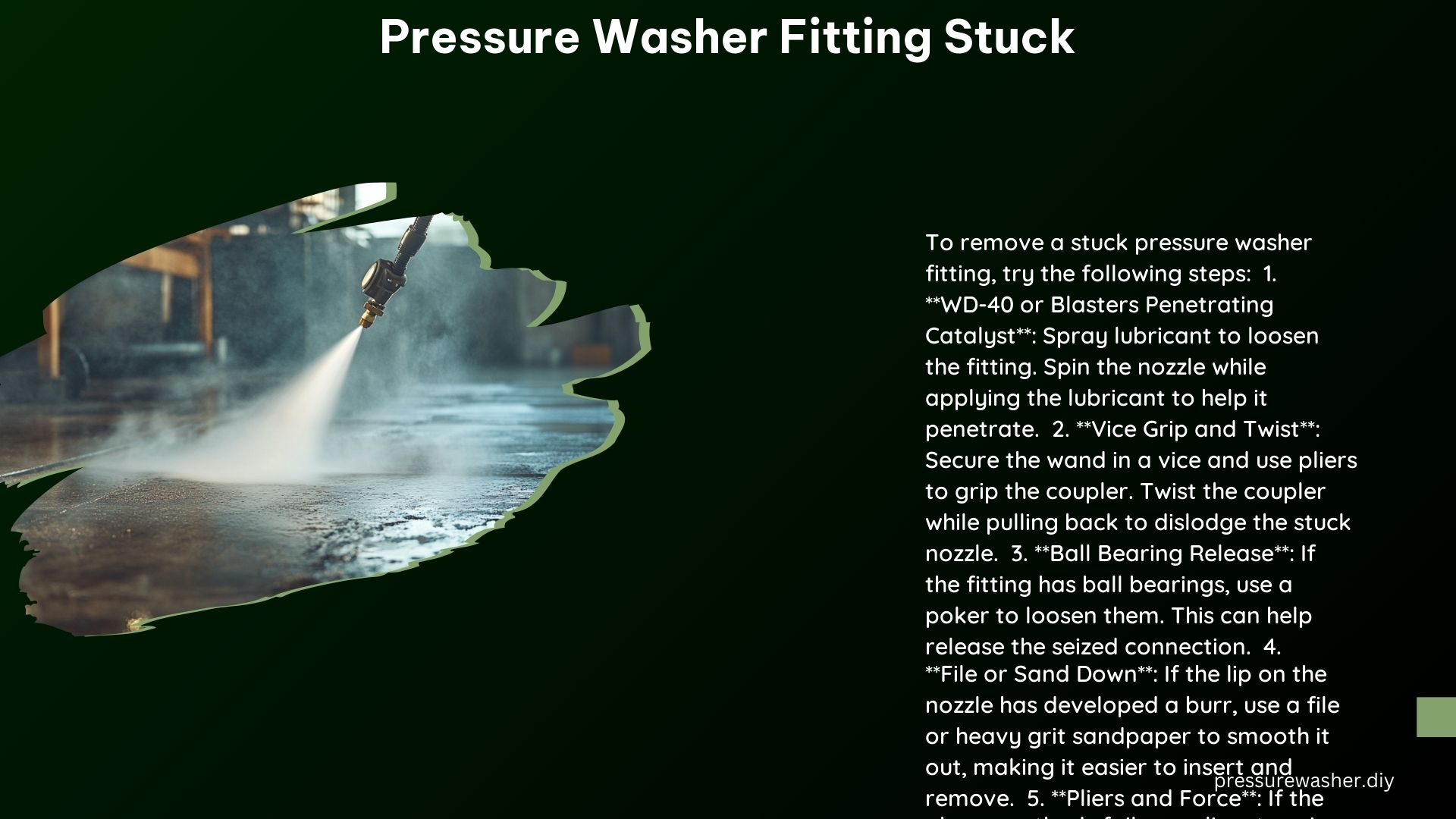 Pressure Washer Fitting Stuck
