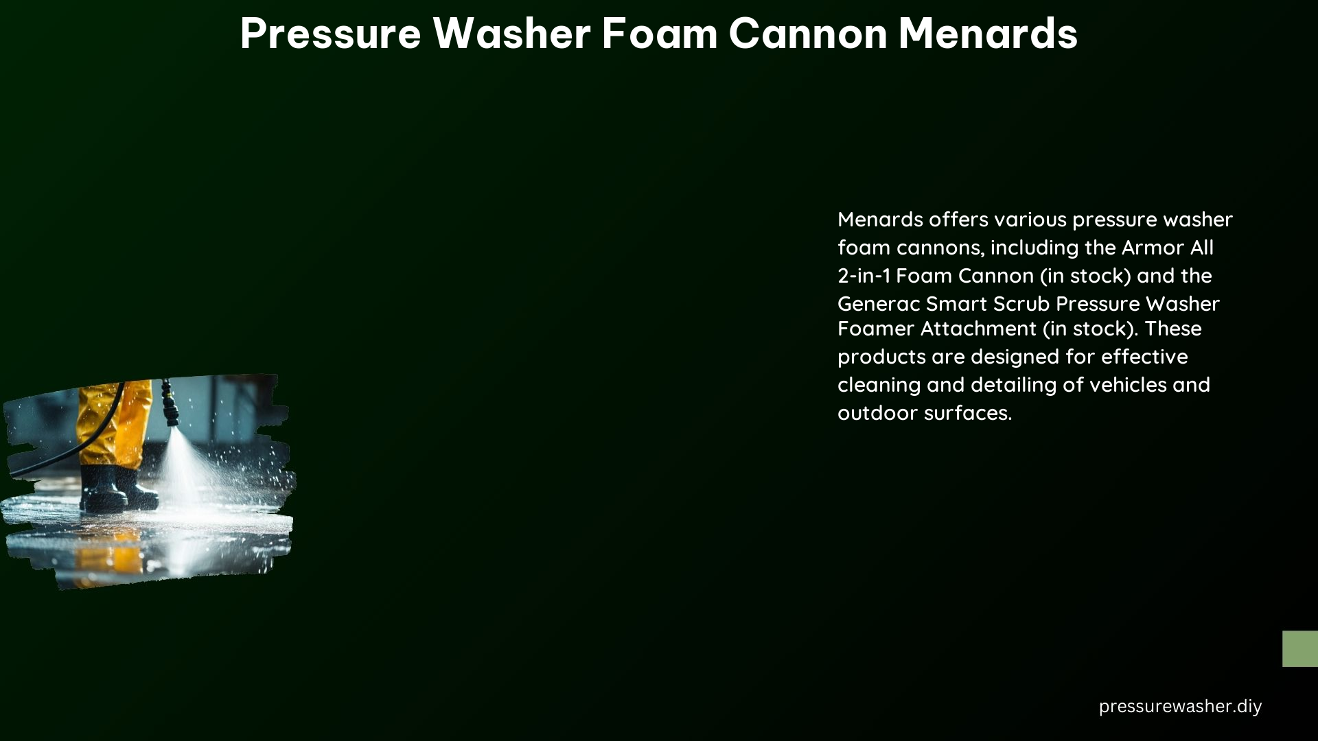 Pressure Washer Foam Cannon Menards