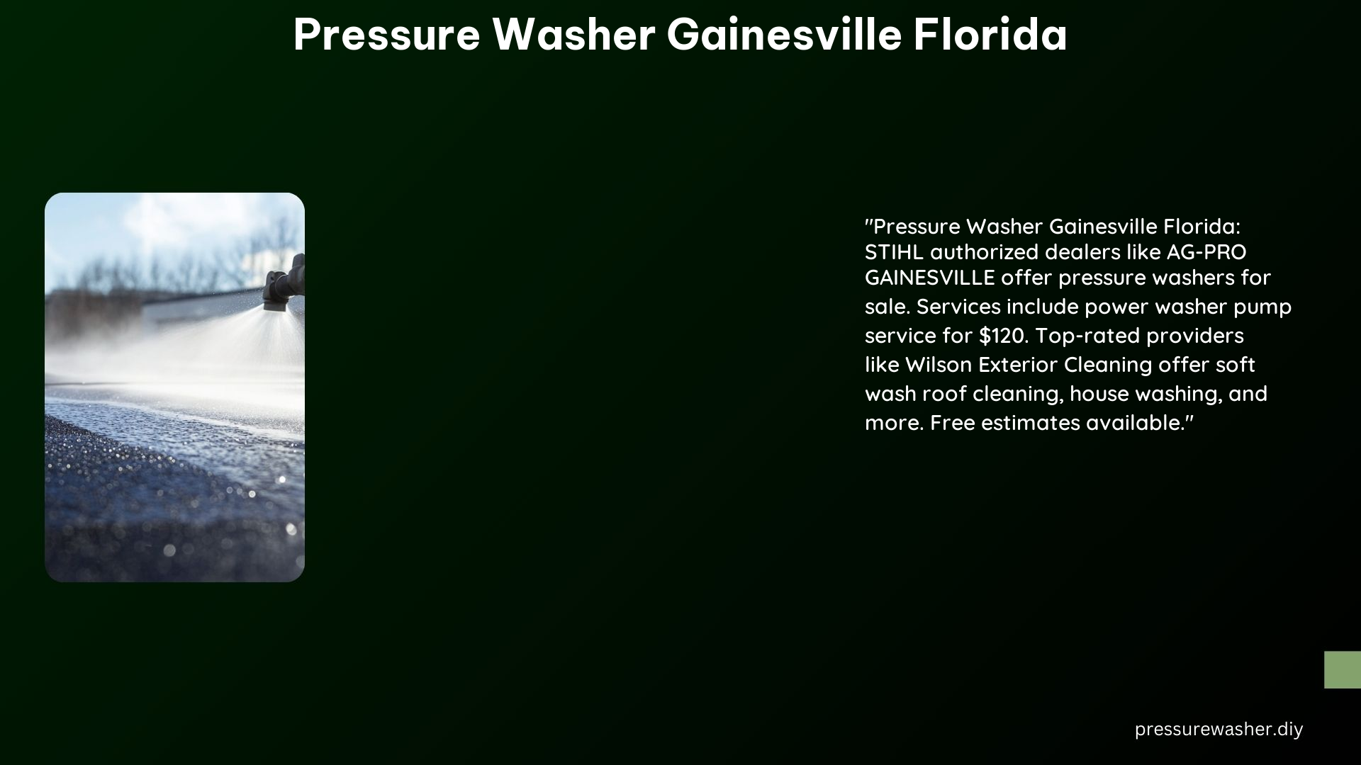 Pressure Washer Gainesville Florida