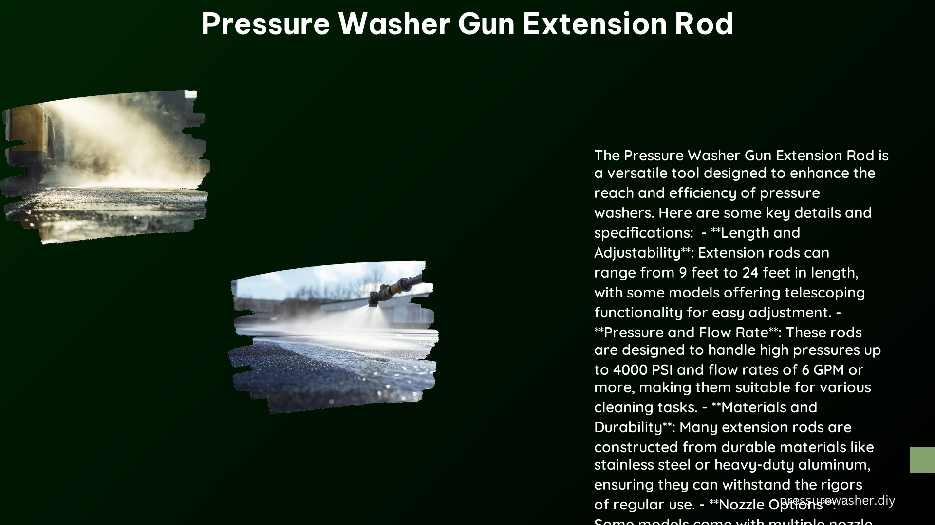 Pressure Washer Gun Extension Rod