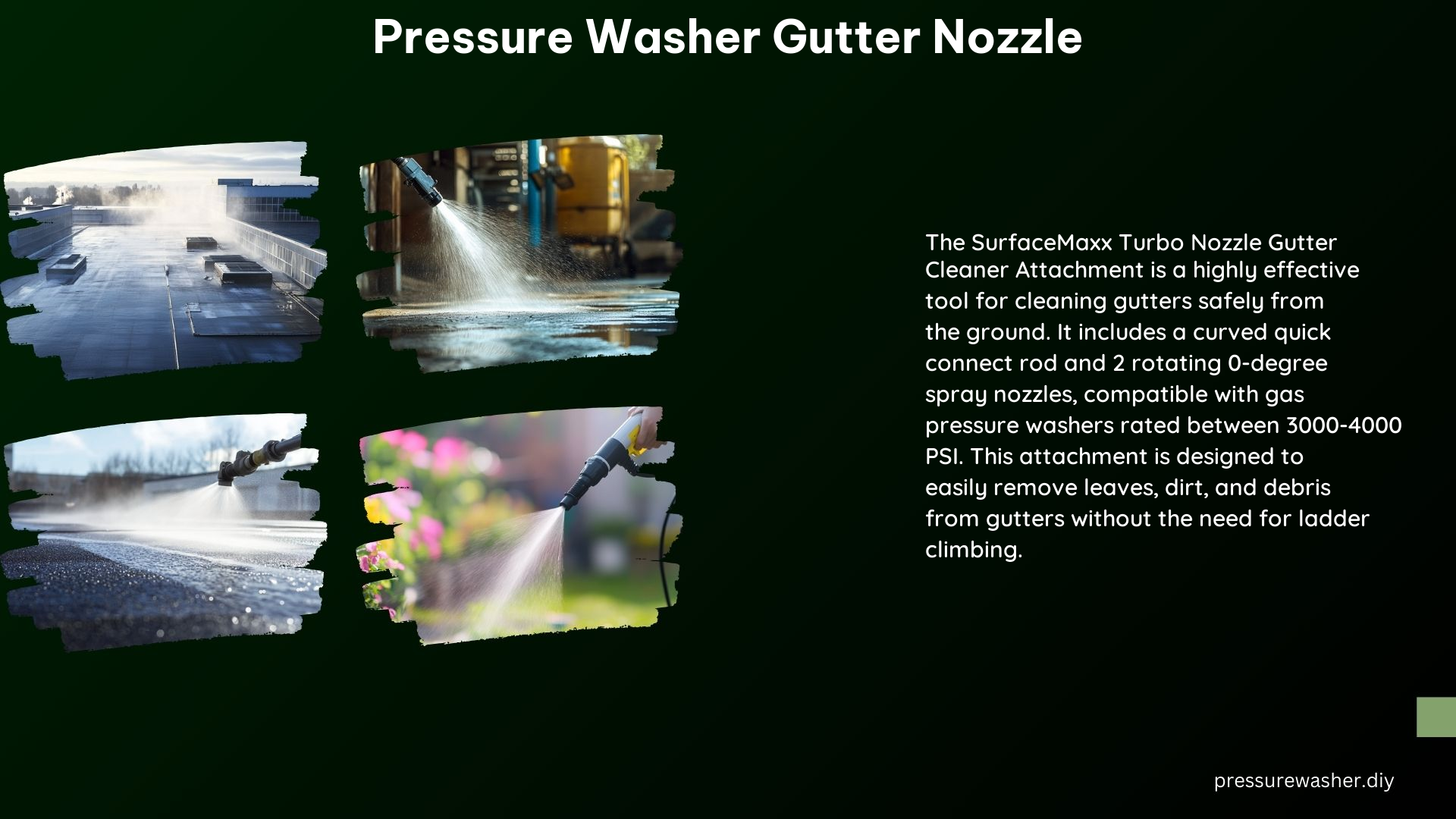 Pressure Washer Gutter Nozzle