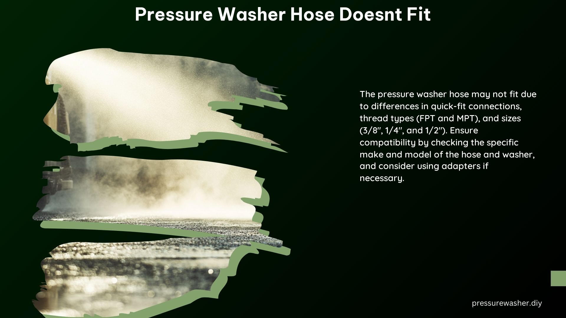 Pressure Washer Hose Doesnt Fit