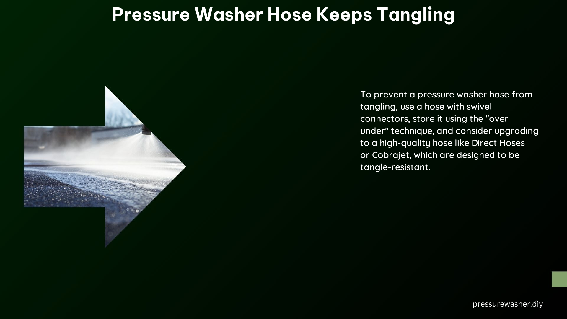 Pressure Washer Hose Keeps Tangling
