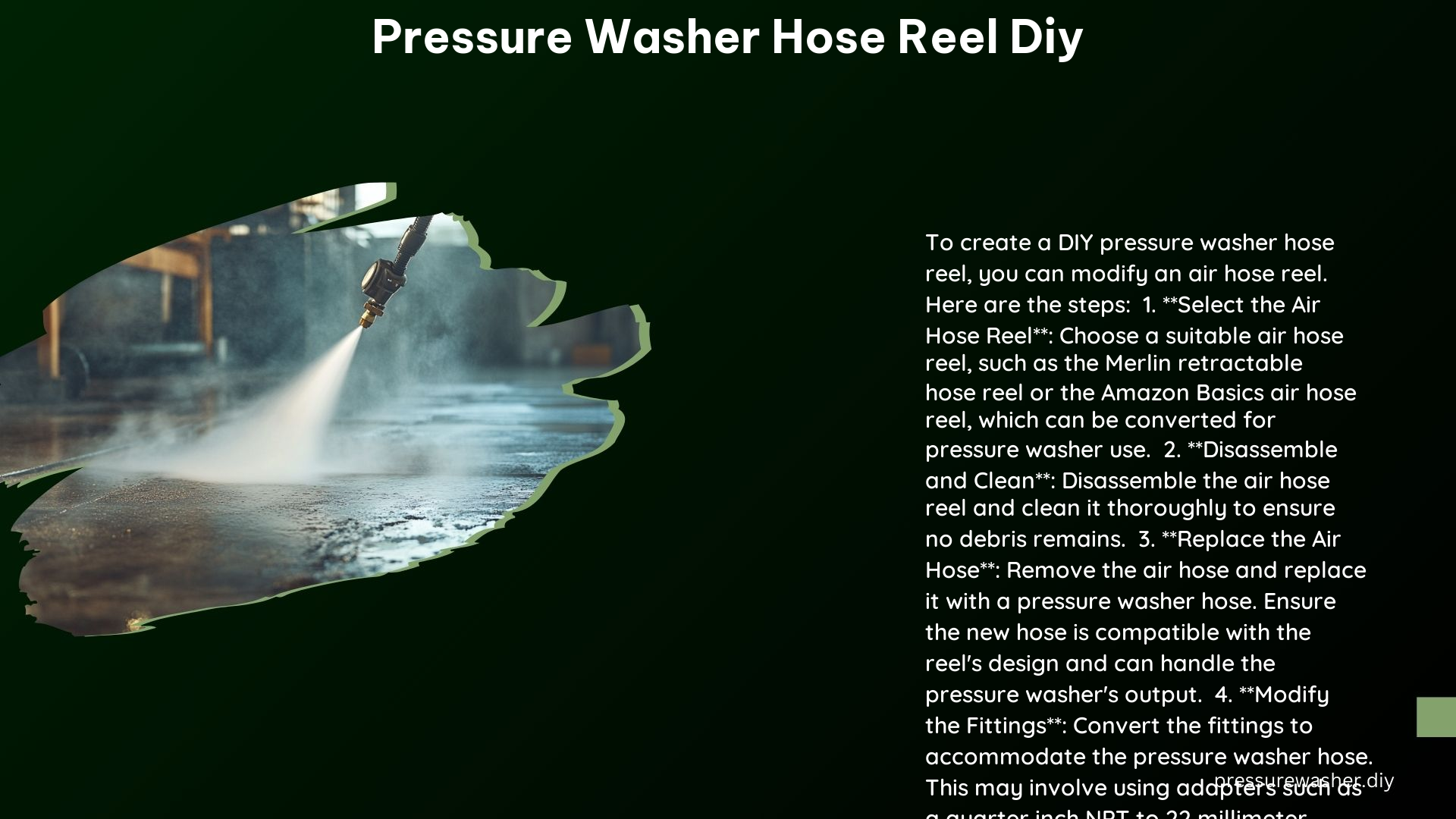 Pressure Washer Hose Reel DIY