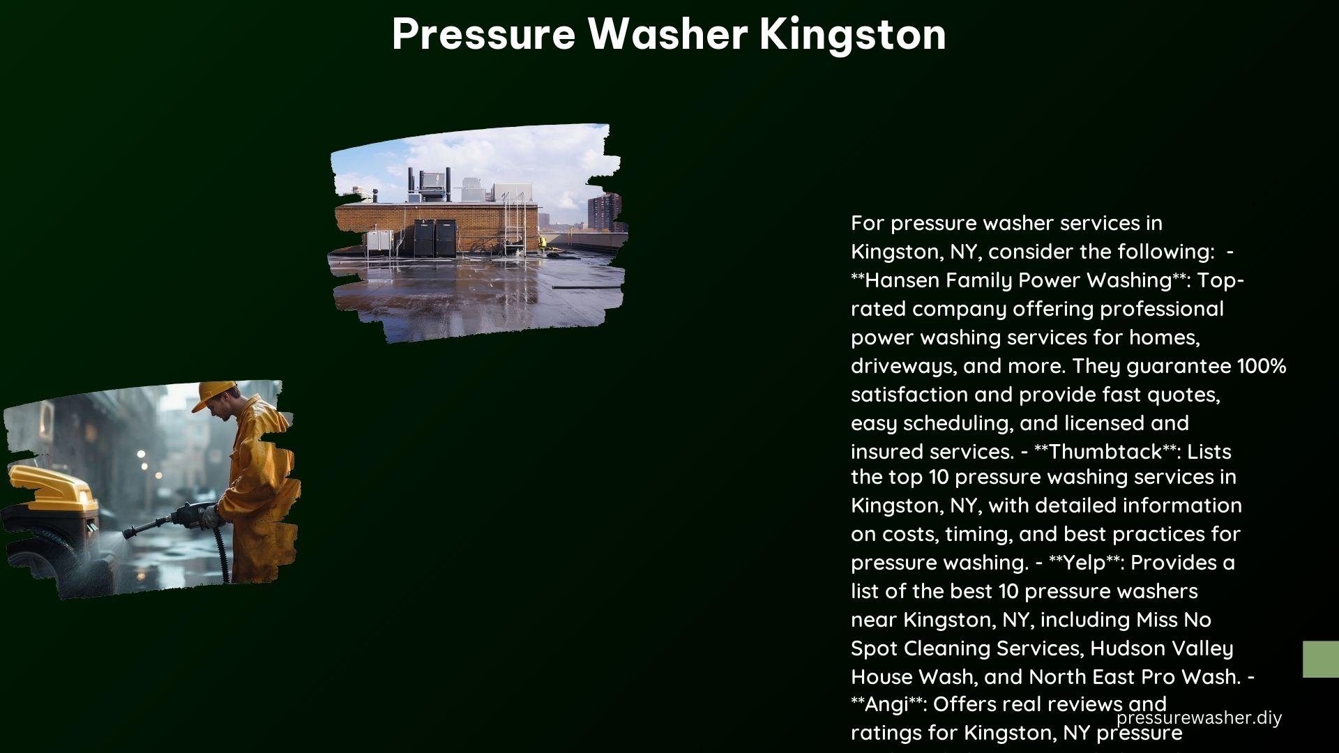 Pressure Washer Kingston