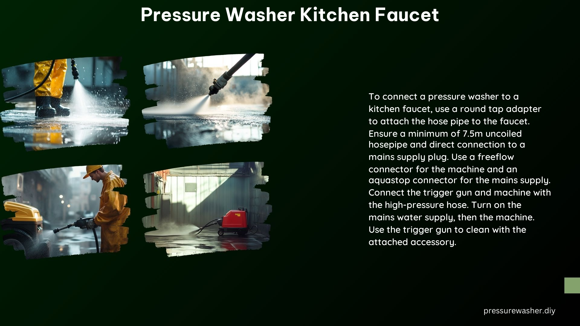Pressure Washer Kitchen Faucet